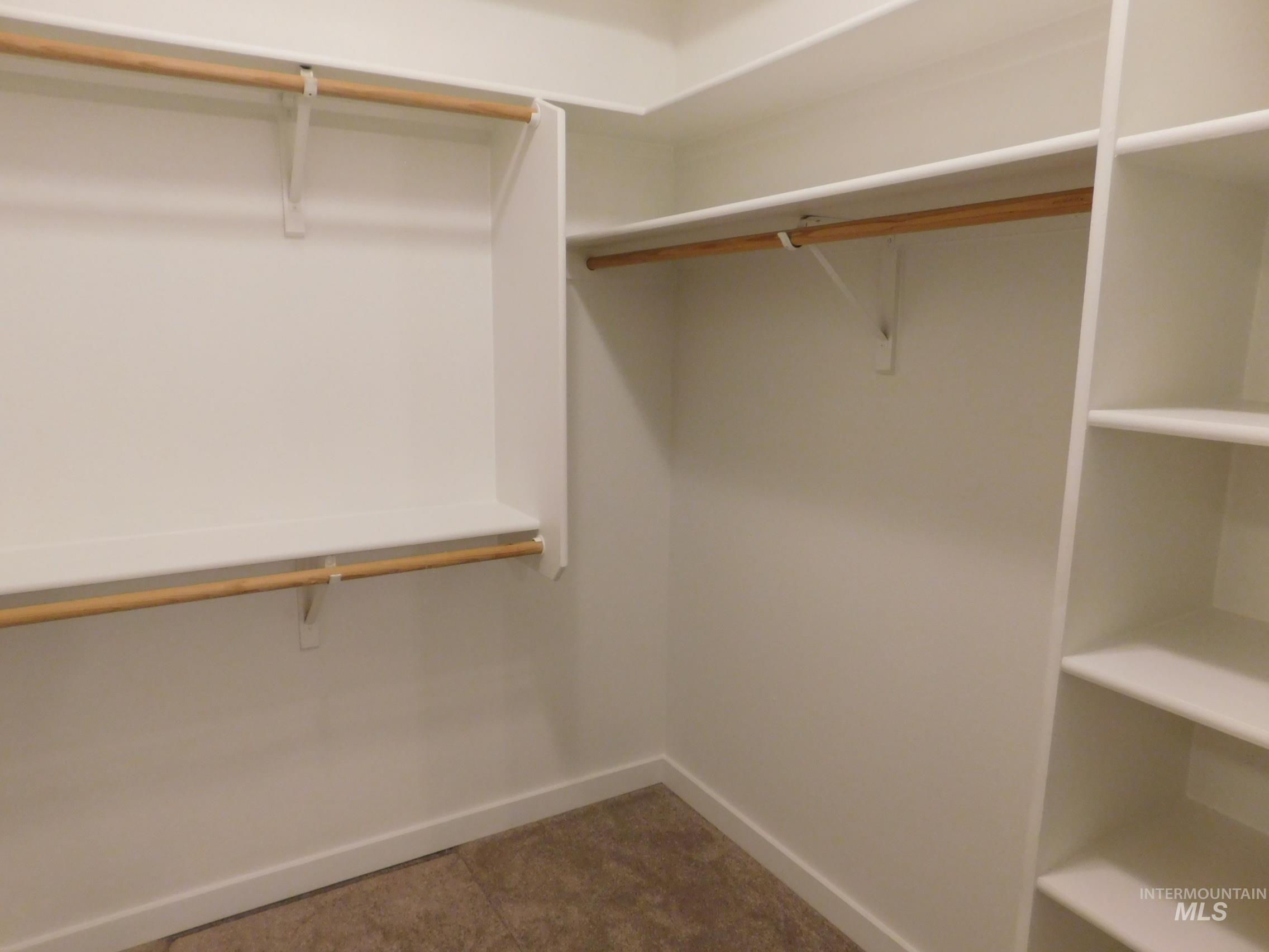 View of walk in closet