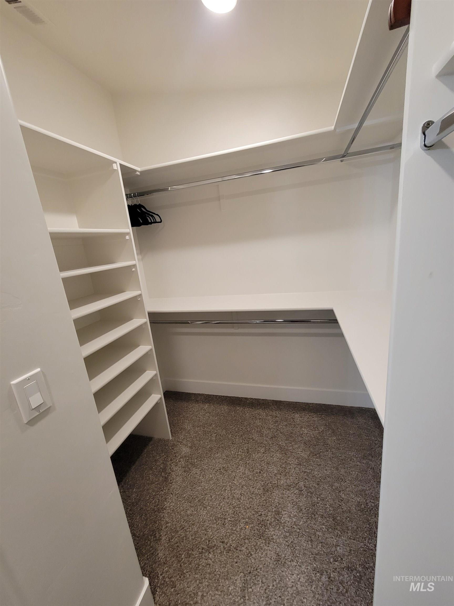 View of walk in closet