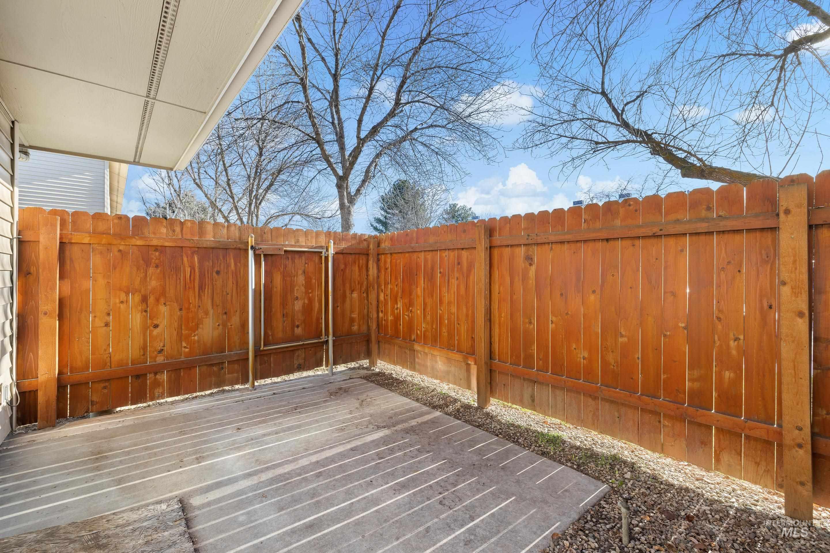 Private fenced area