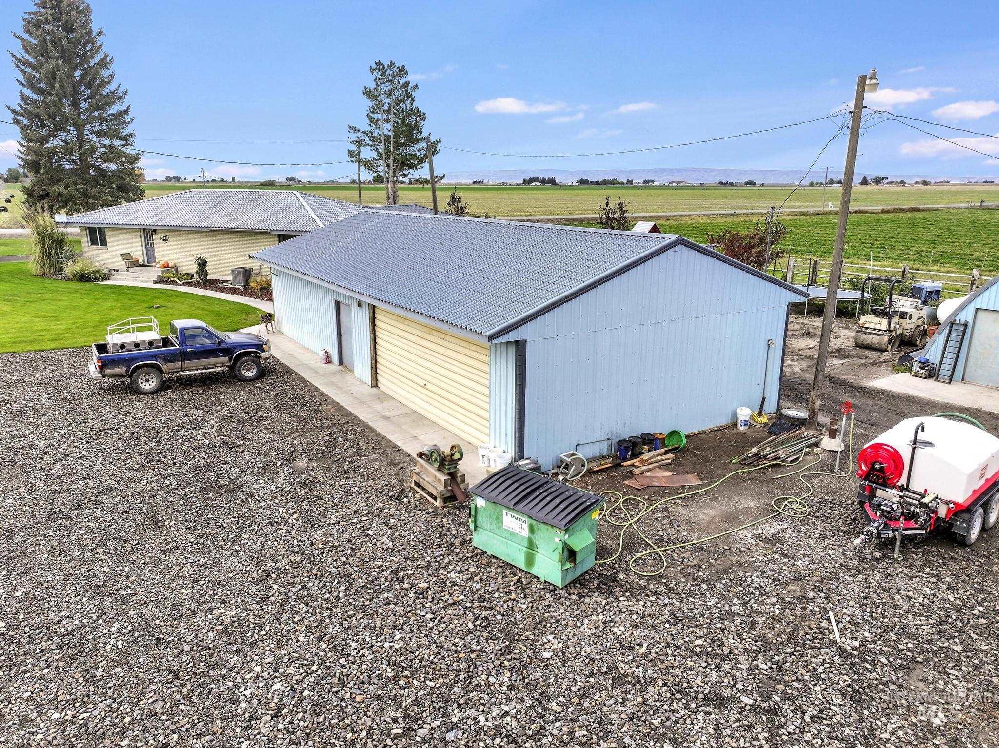 View of outbuilding with a view of countryside