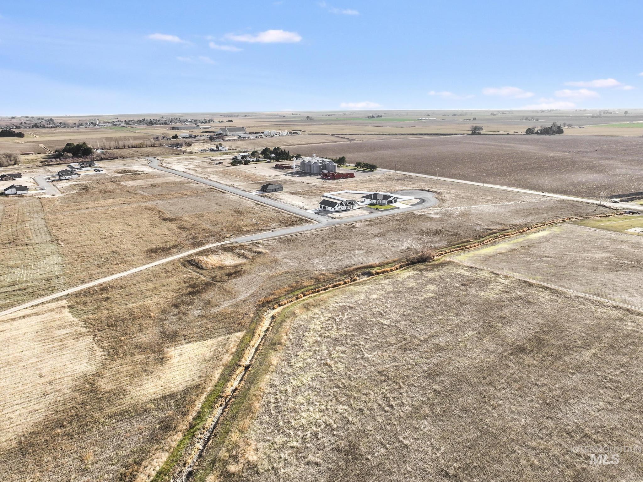 Aerial view of sparsely populated area