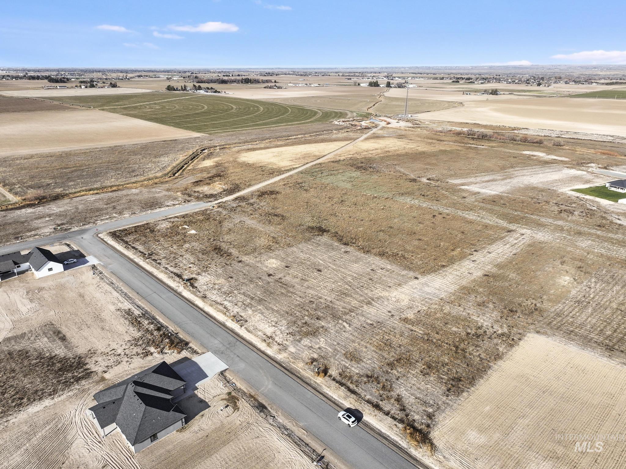 Aerial view of sparsely populated area