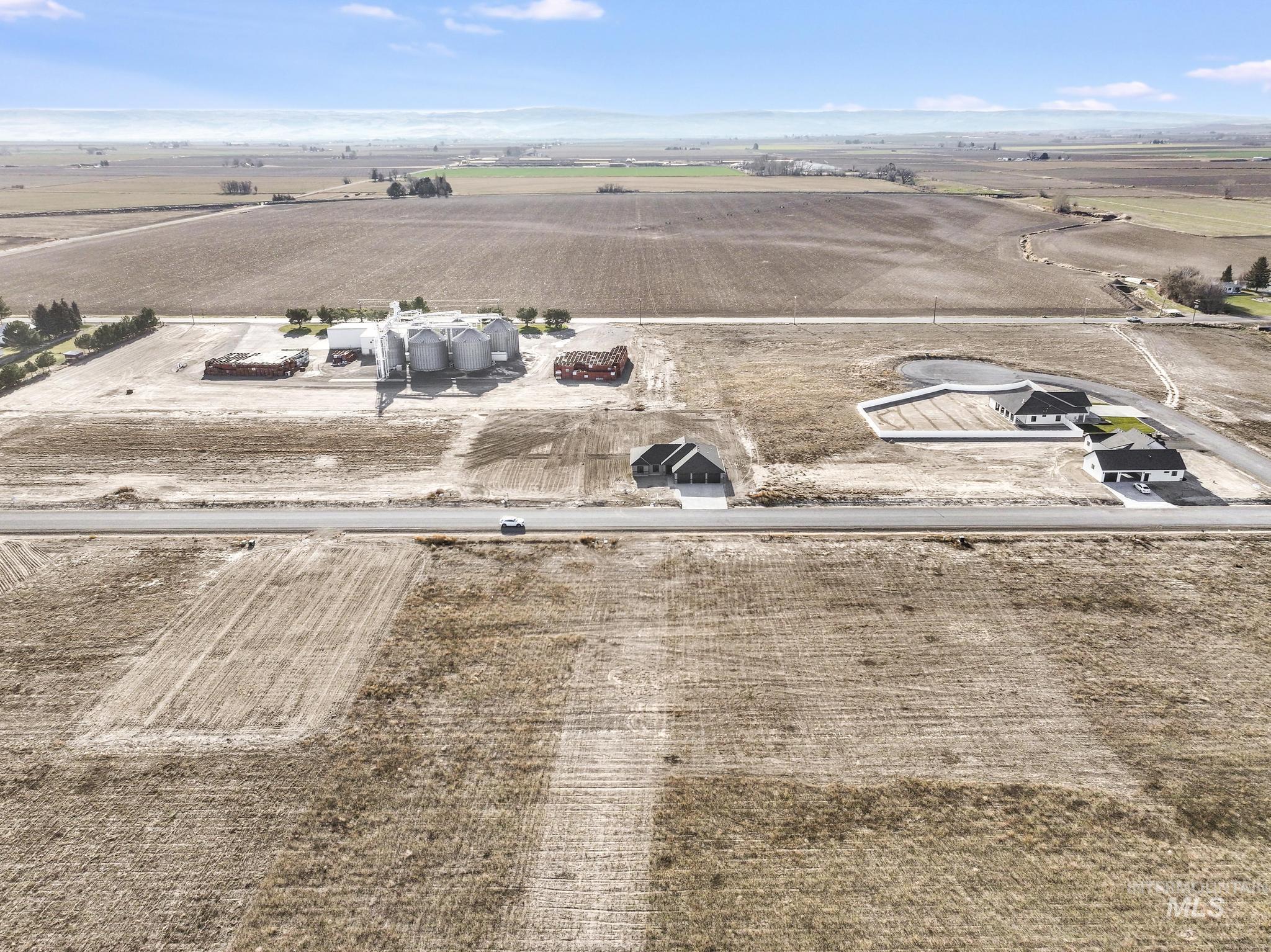Overview of rural landscape with abundant farmland
