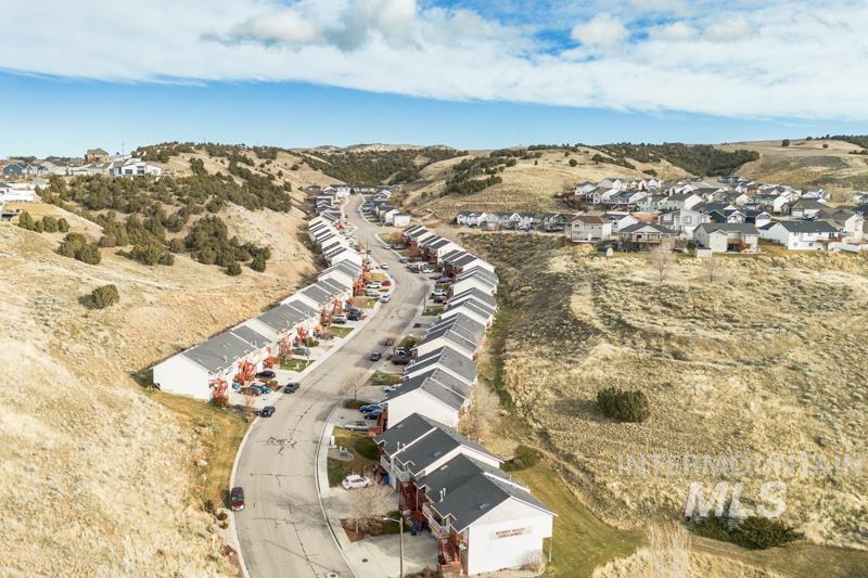 Aerial view of residential area