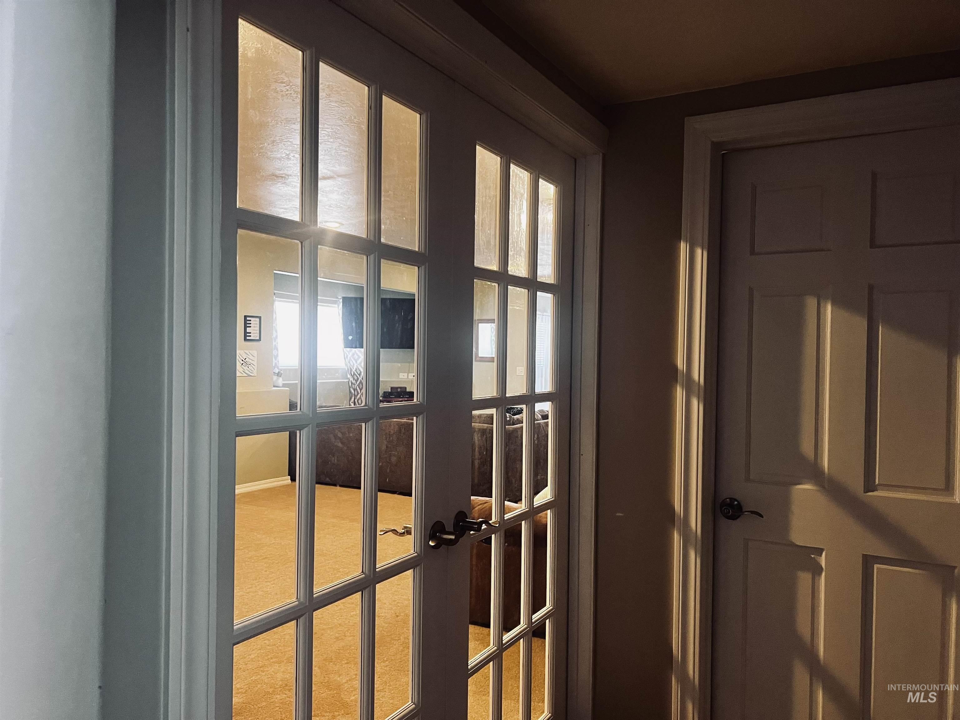 Detailed view of french doors