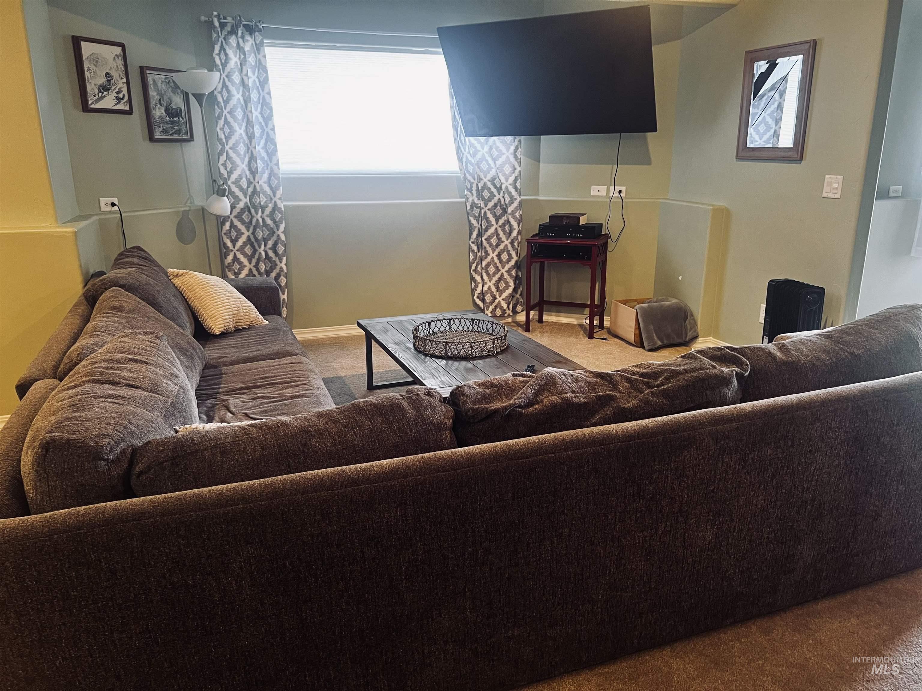 Living room with carpet