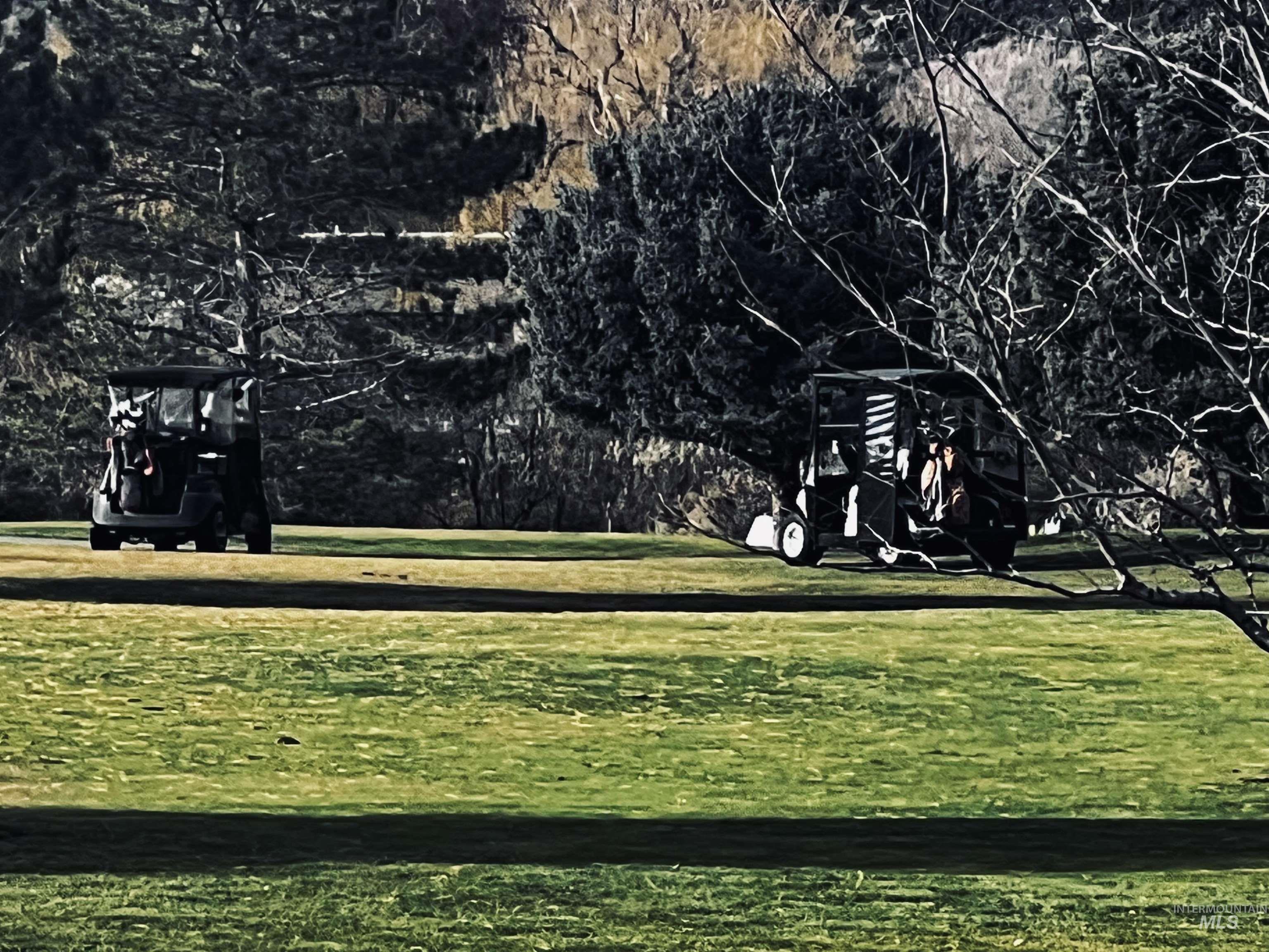 View of property's community with a lawn