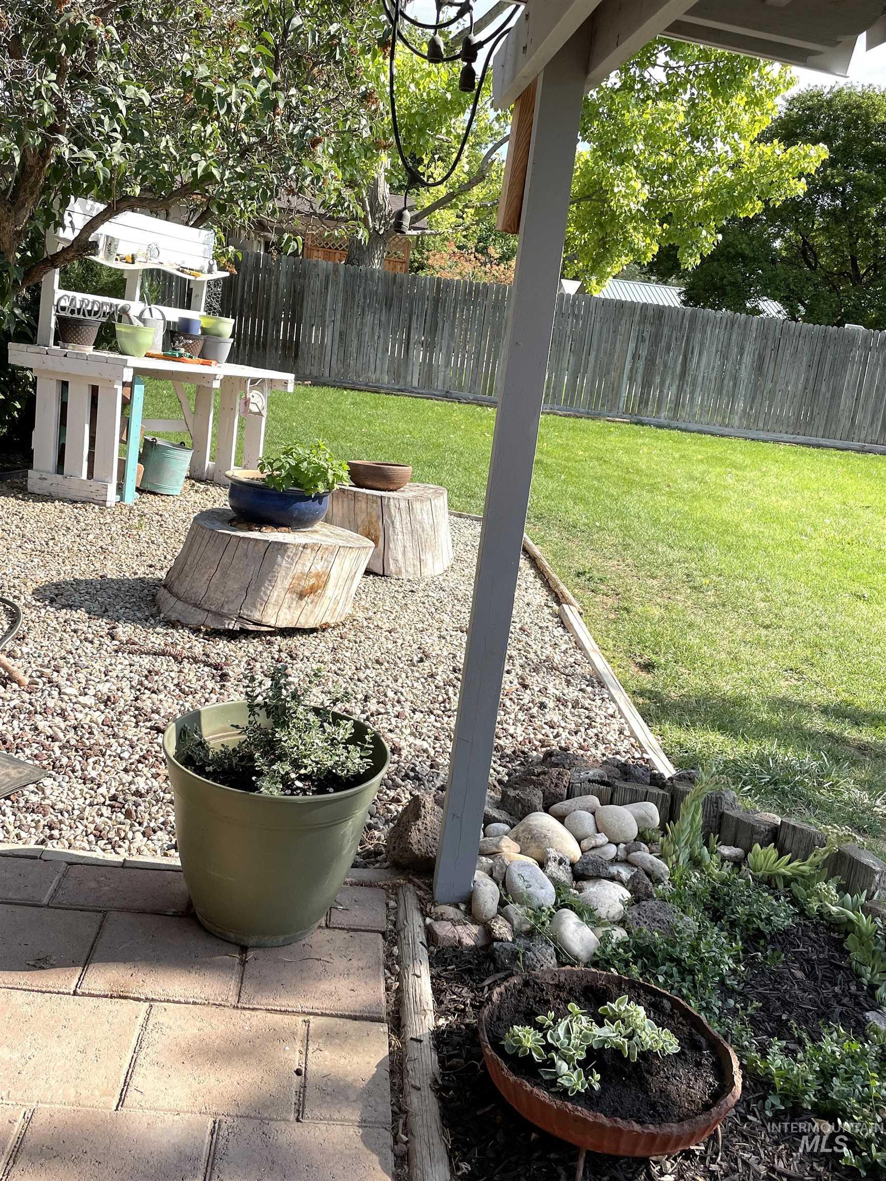 View of yard with a patio