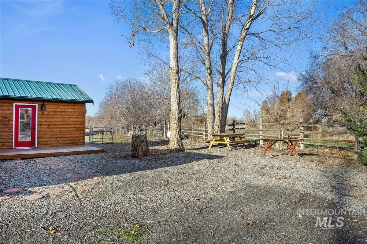 View of yard featuring a deck