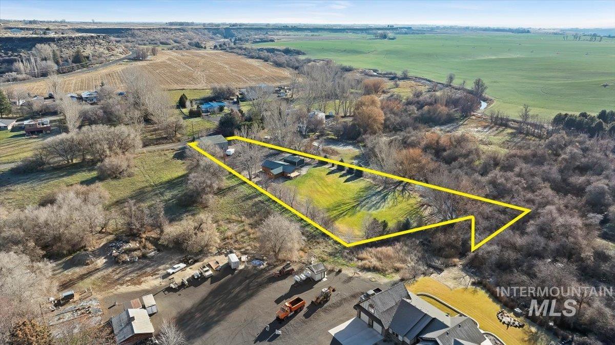 View of rural area with property parcel outlined