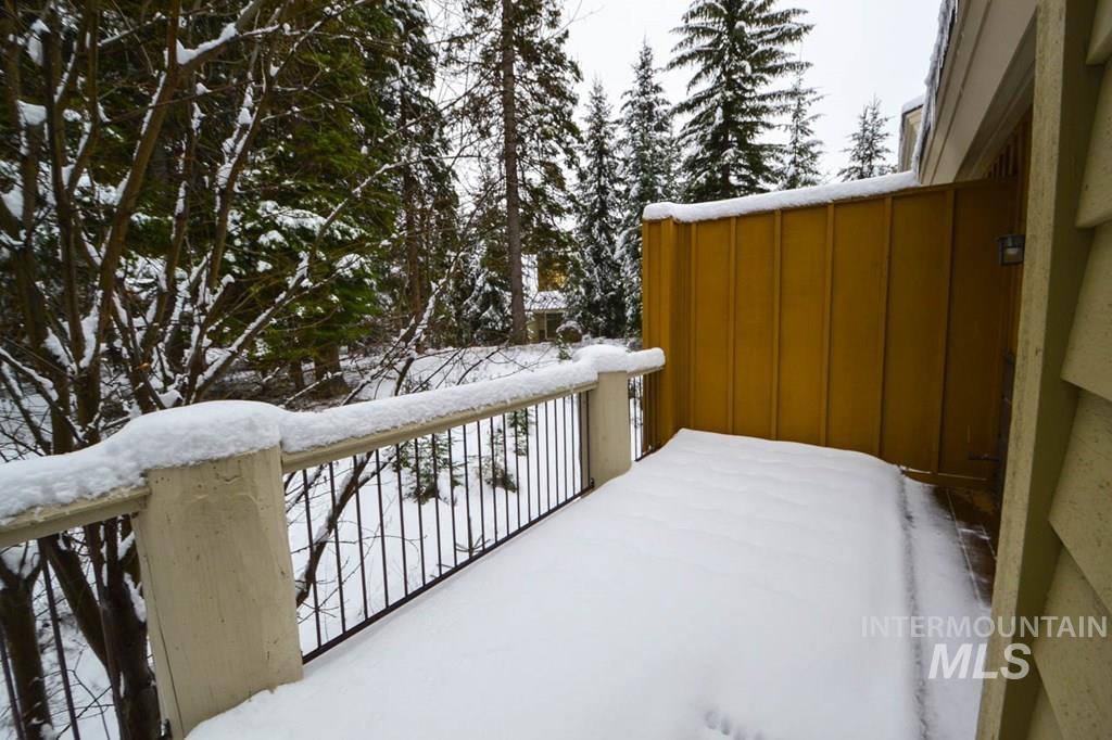 View of wooden balcony with a wooden deck