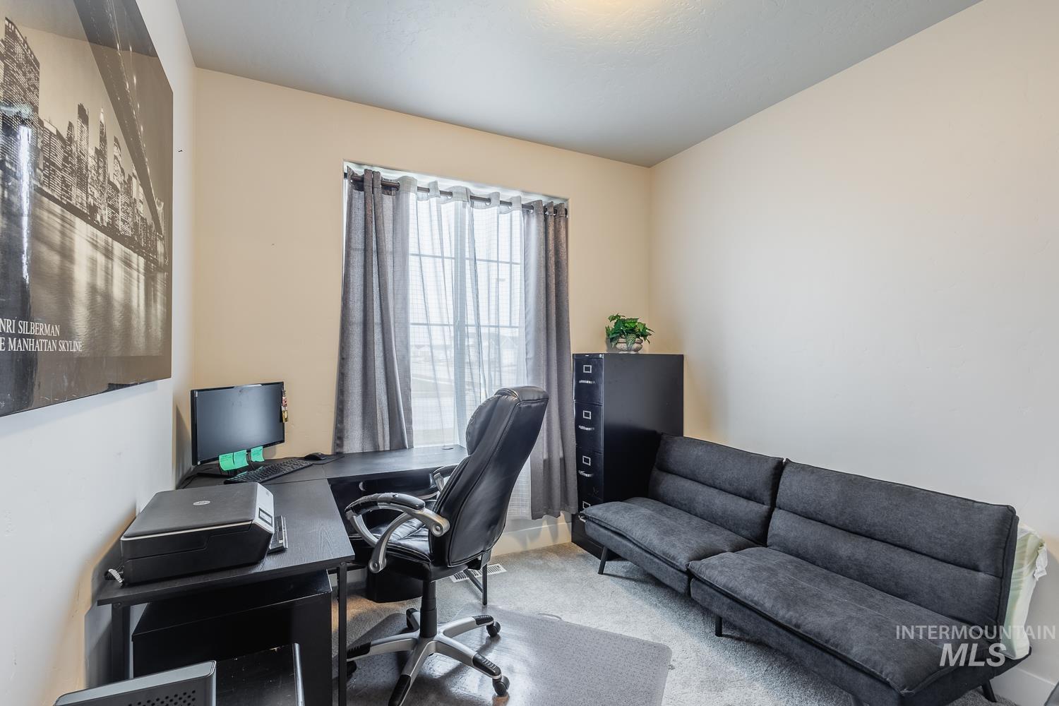 View of carpeted office space