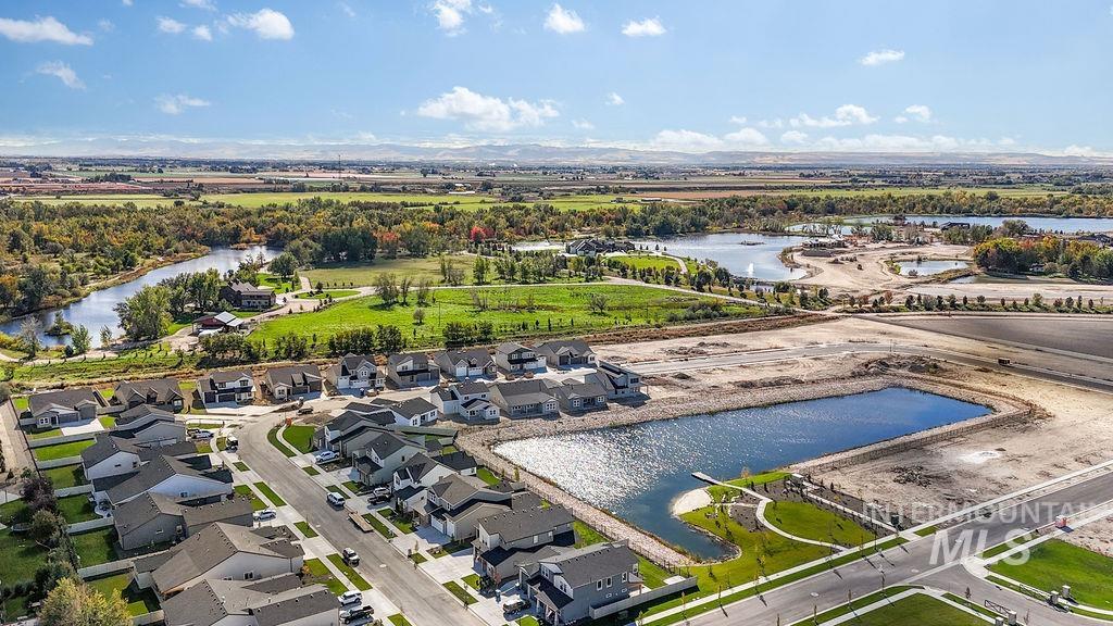 Bird's eye view of a large body of water