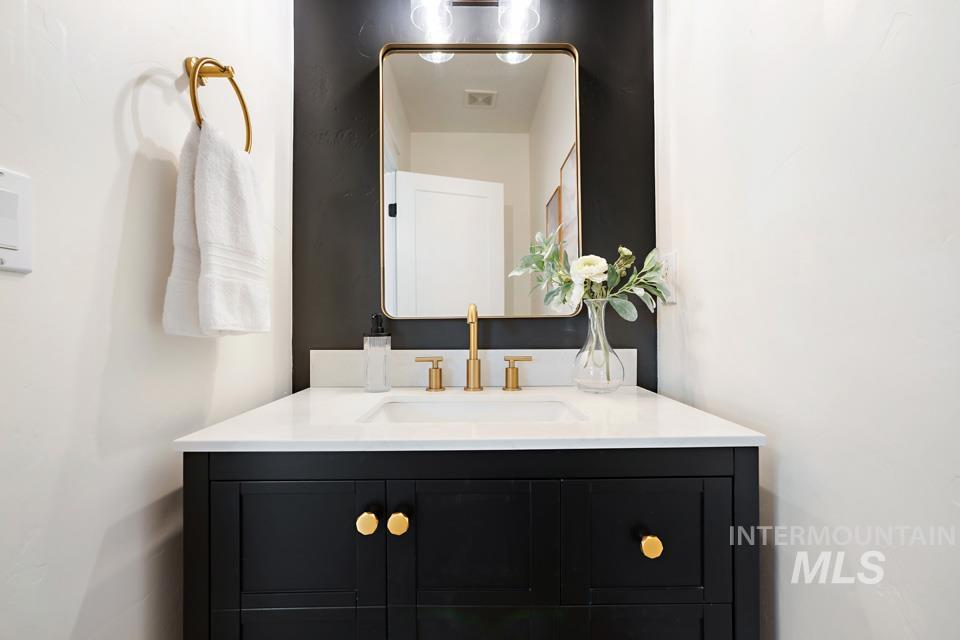 Bathroom featuring vanity