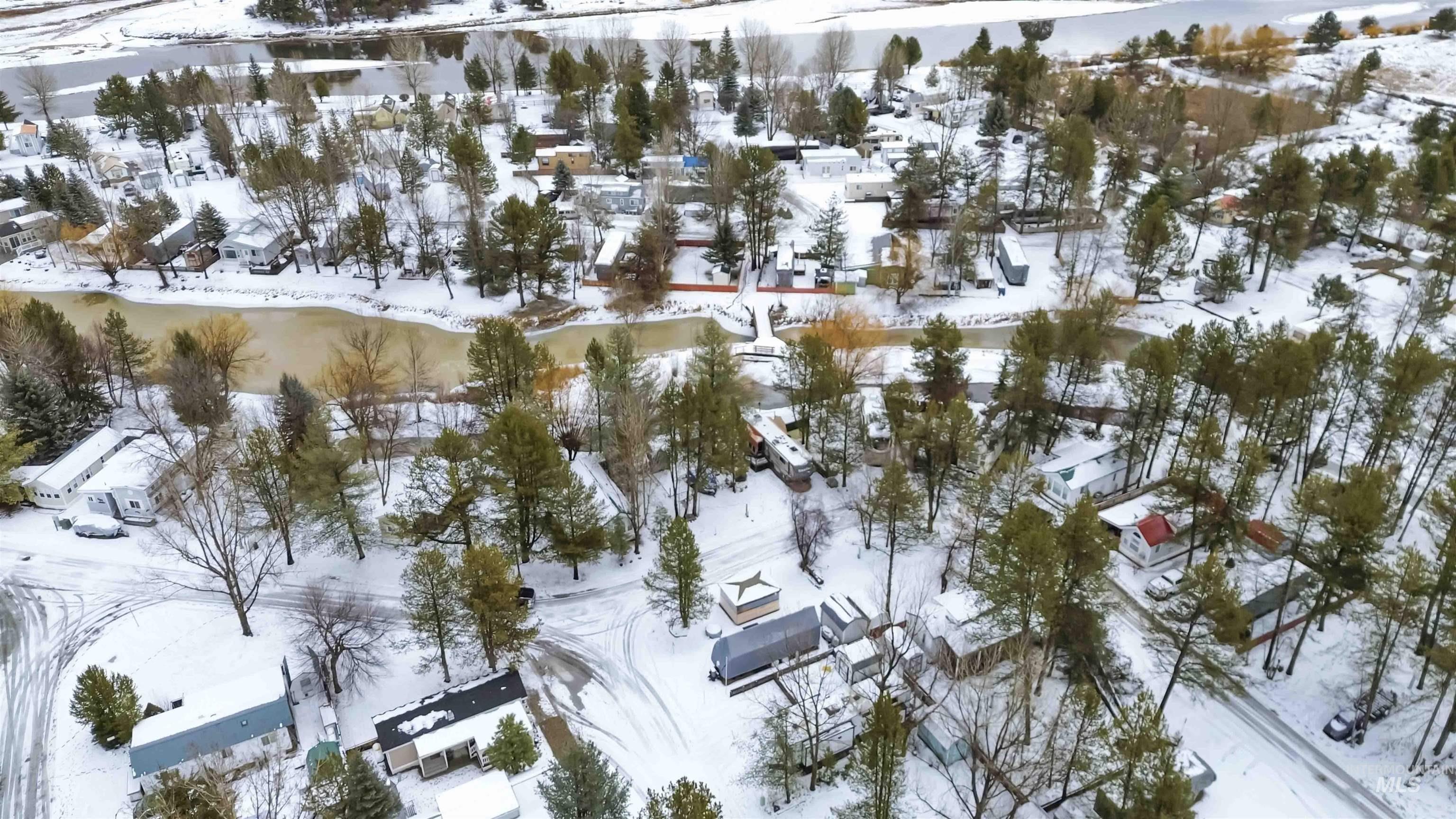 View of snowy aerial view