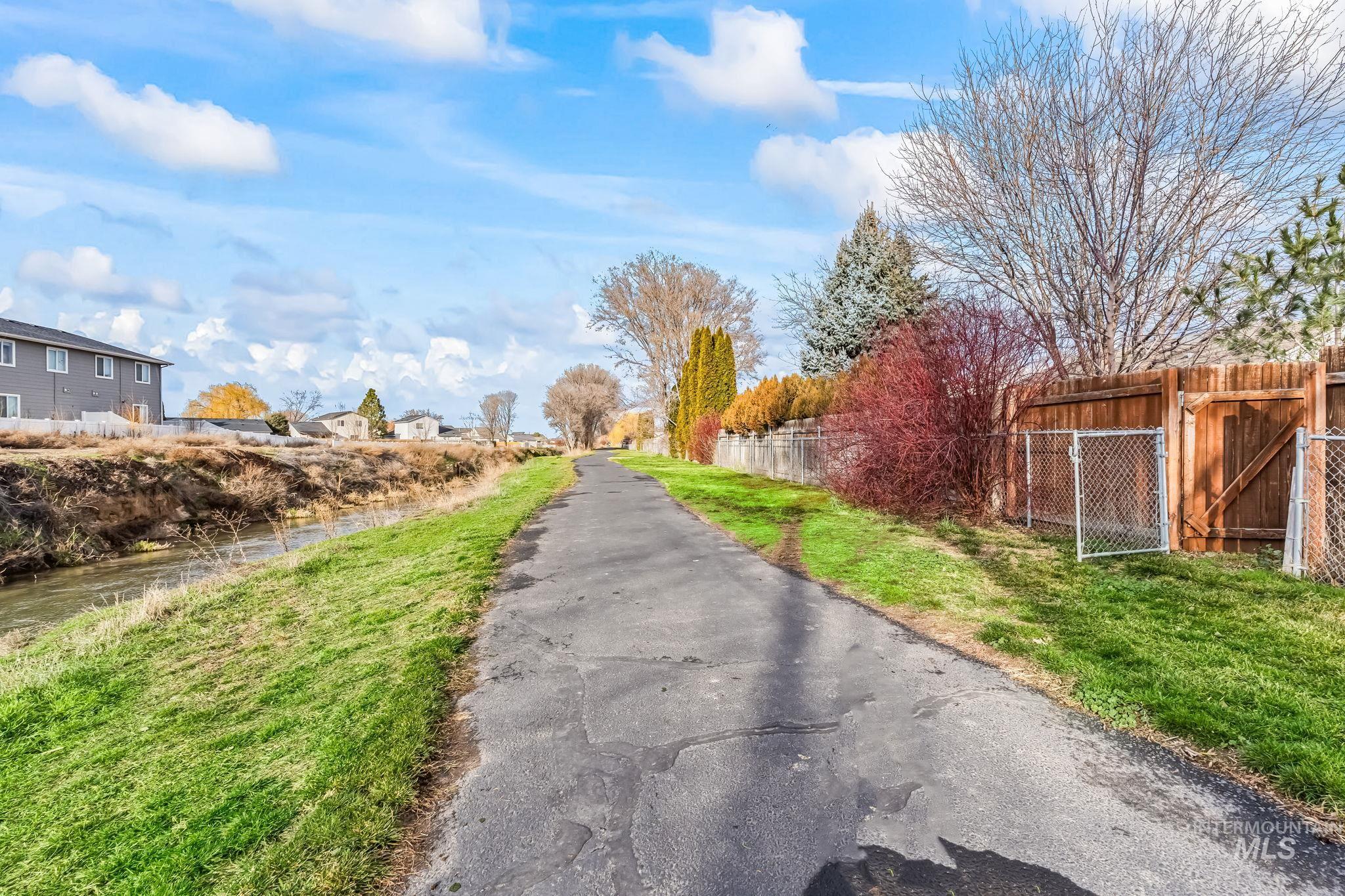 View of street with a gate
