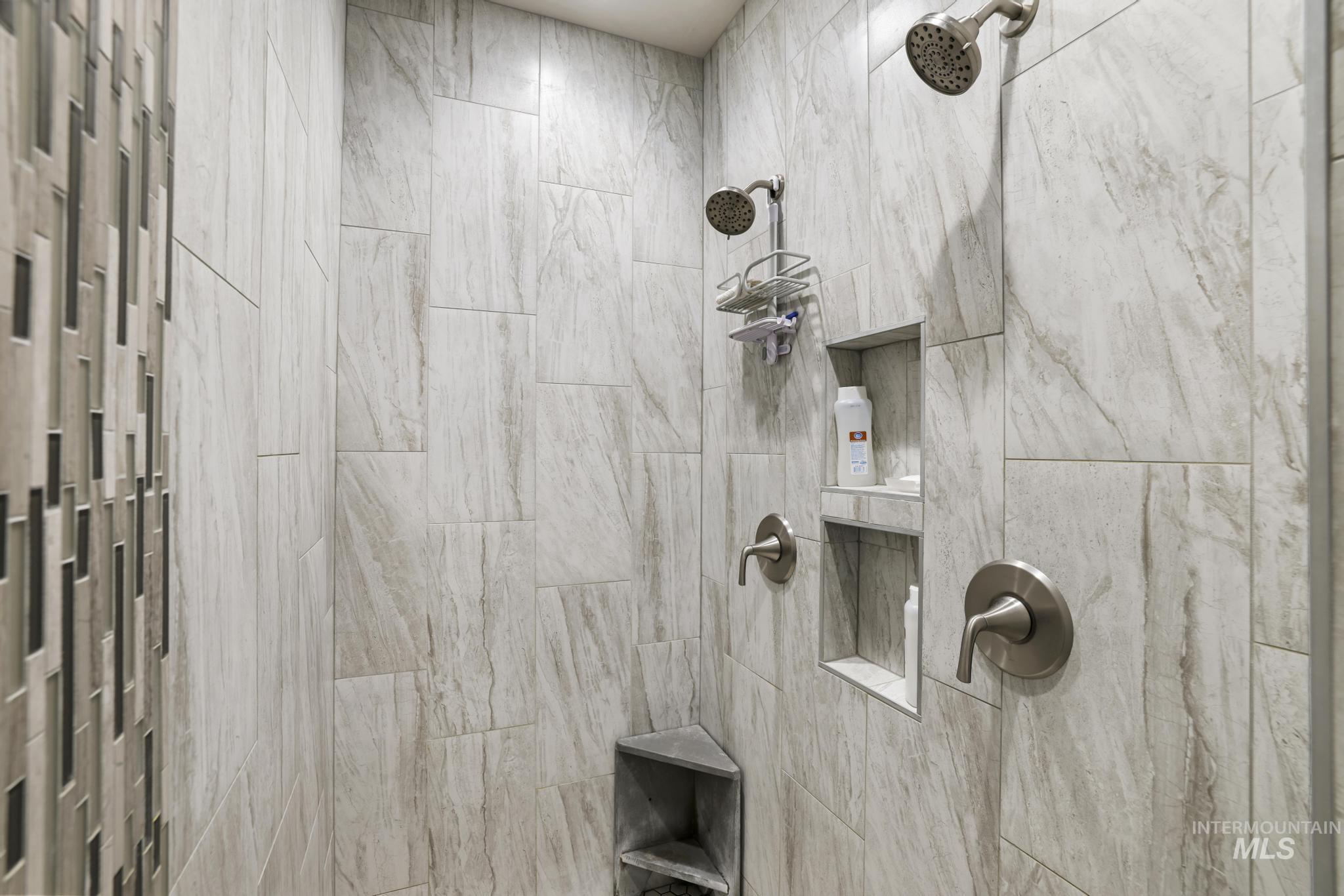 Bathroom with tiled shower