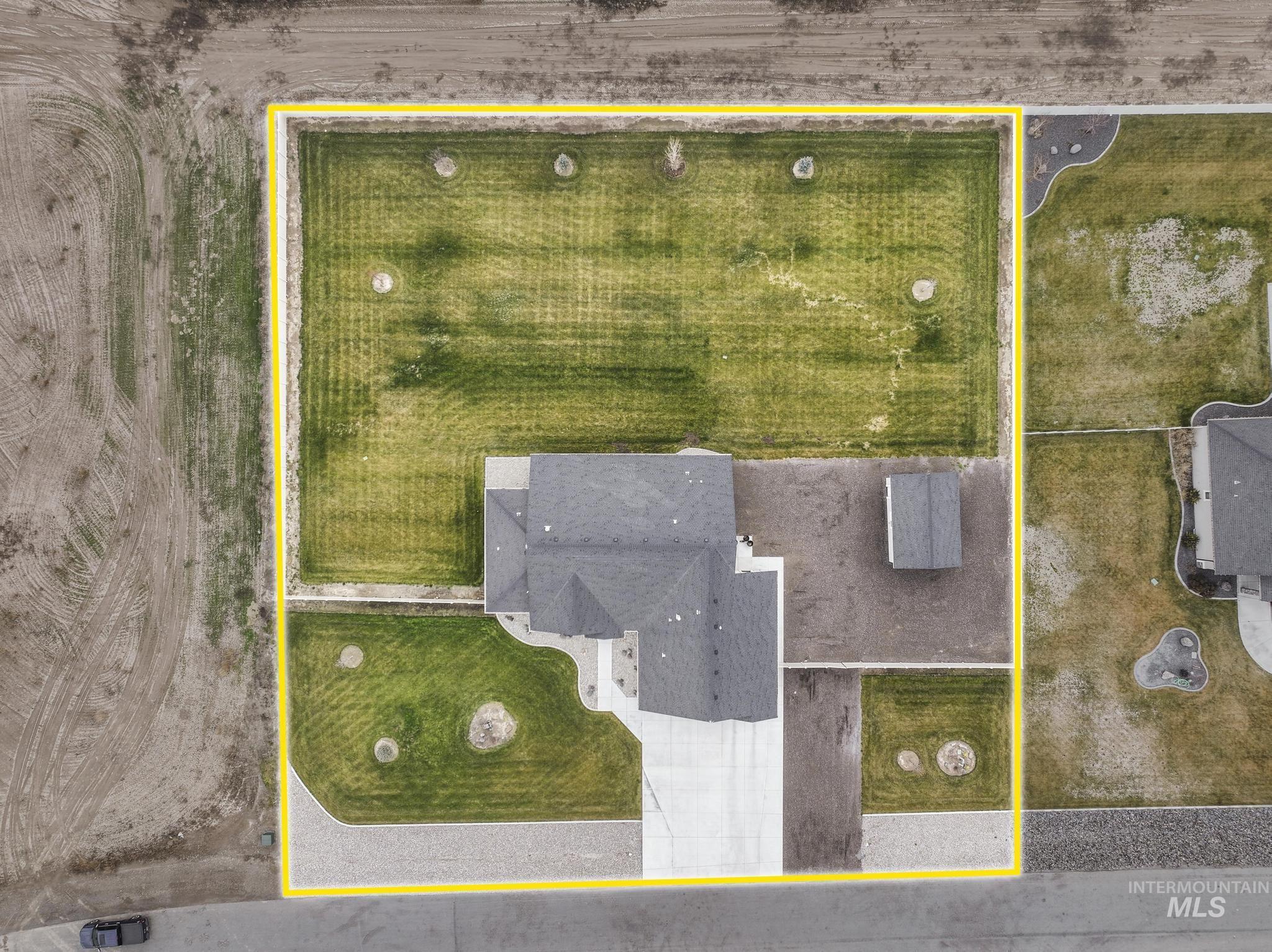 View of property location with property parcel outlined