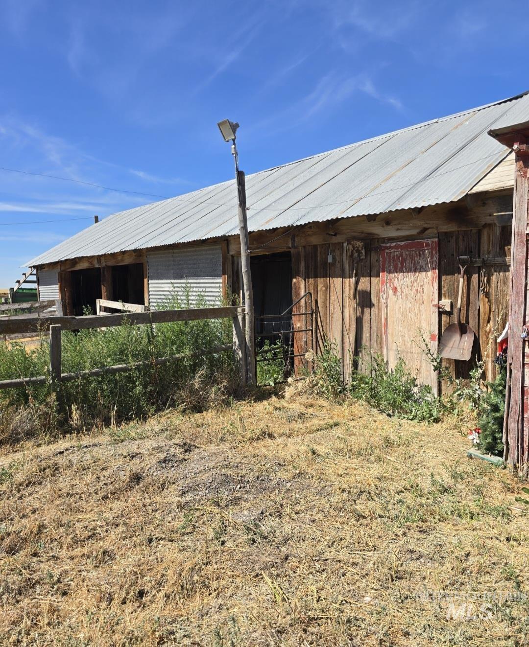 View of horse barn