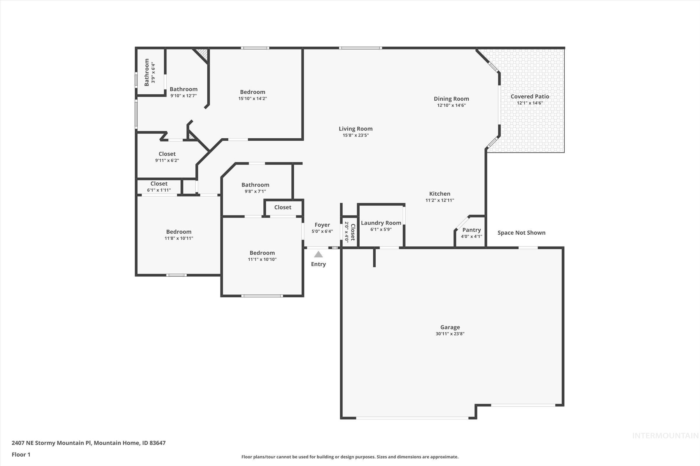 2407 Stormy Mountain Pl, Mountain Home, Idaho 83647, 3 Bedrooms, 2 Bathrooms, Residential For Sale, Price $410,000, 98971183