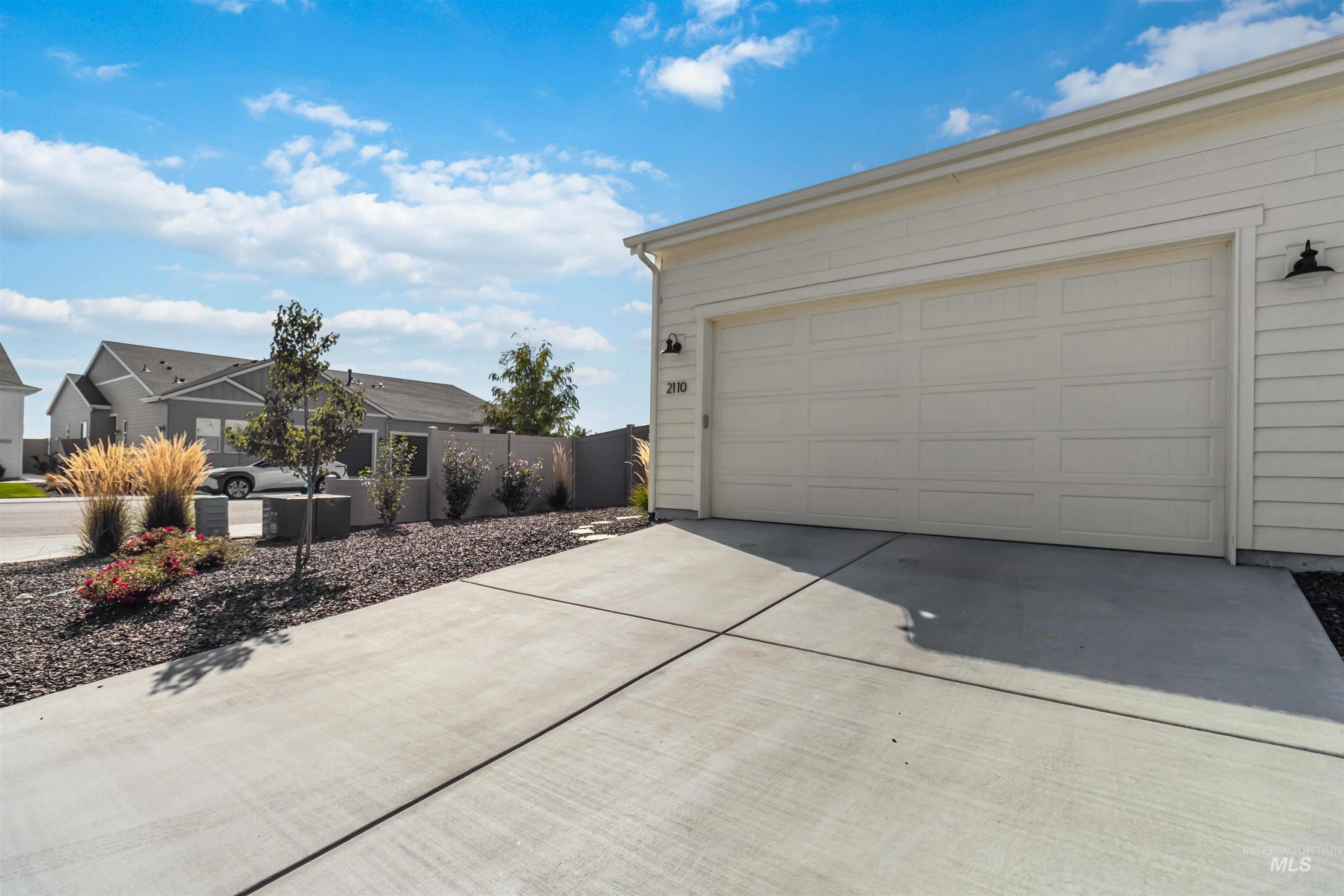 Garage with driveway