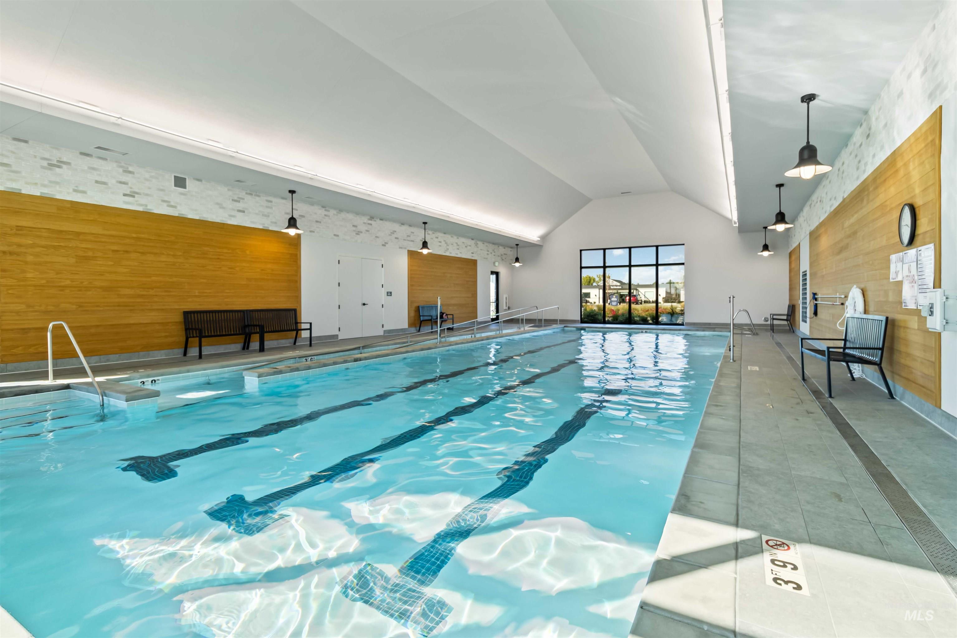 View of indoor heated community pool