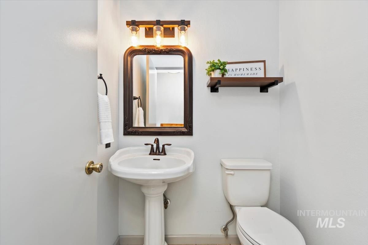 Half bathroom with toilet