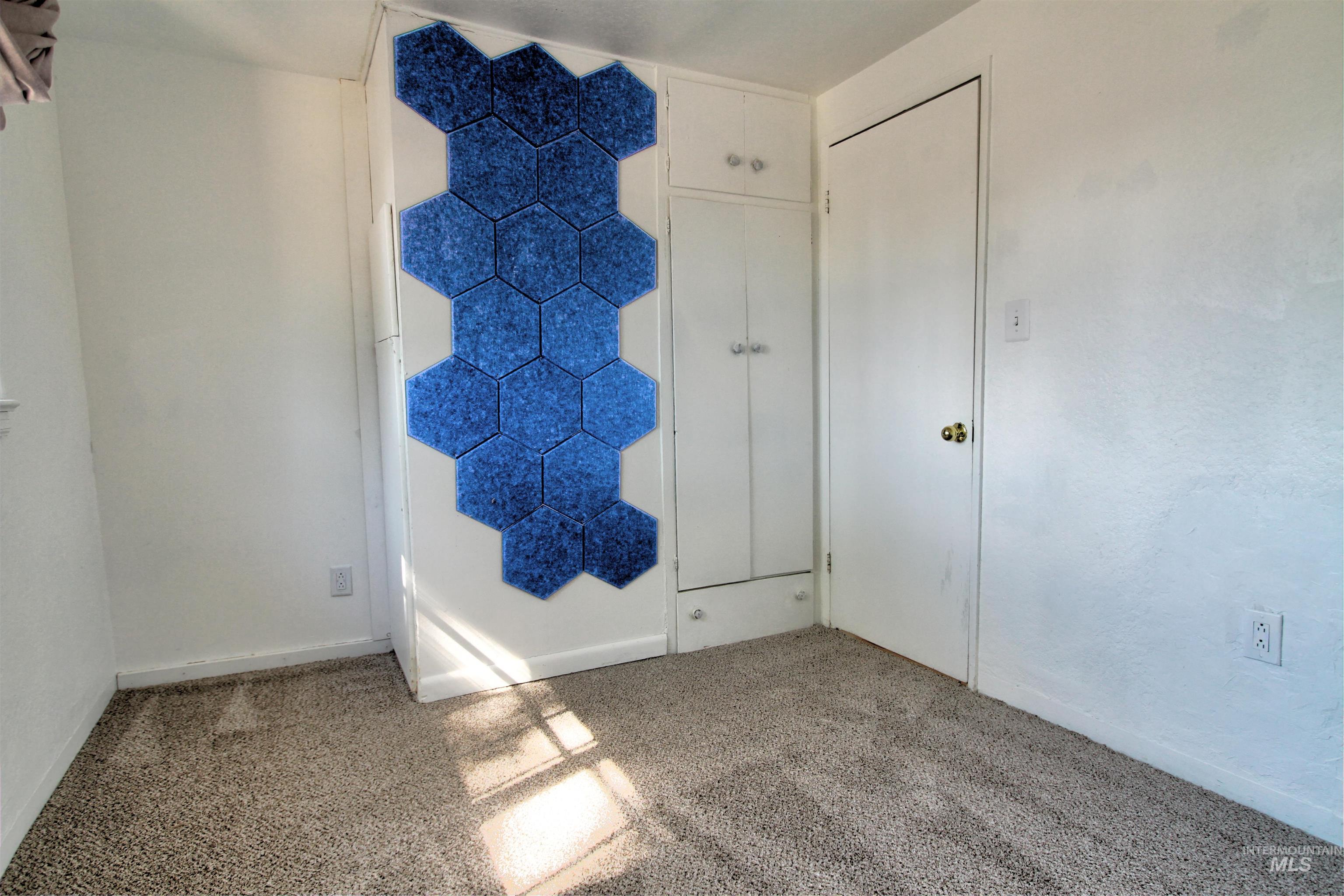 Unfurnished bedroom featuring carpet floors