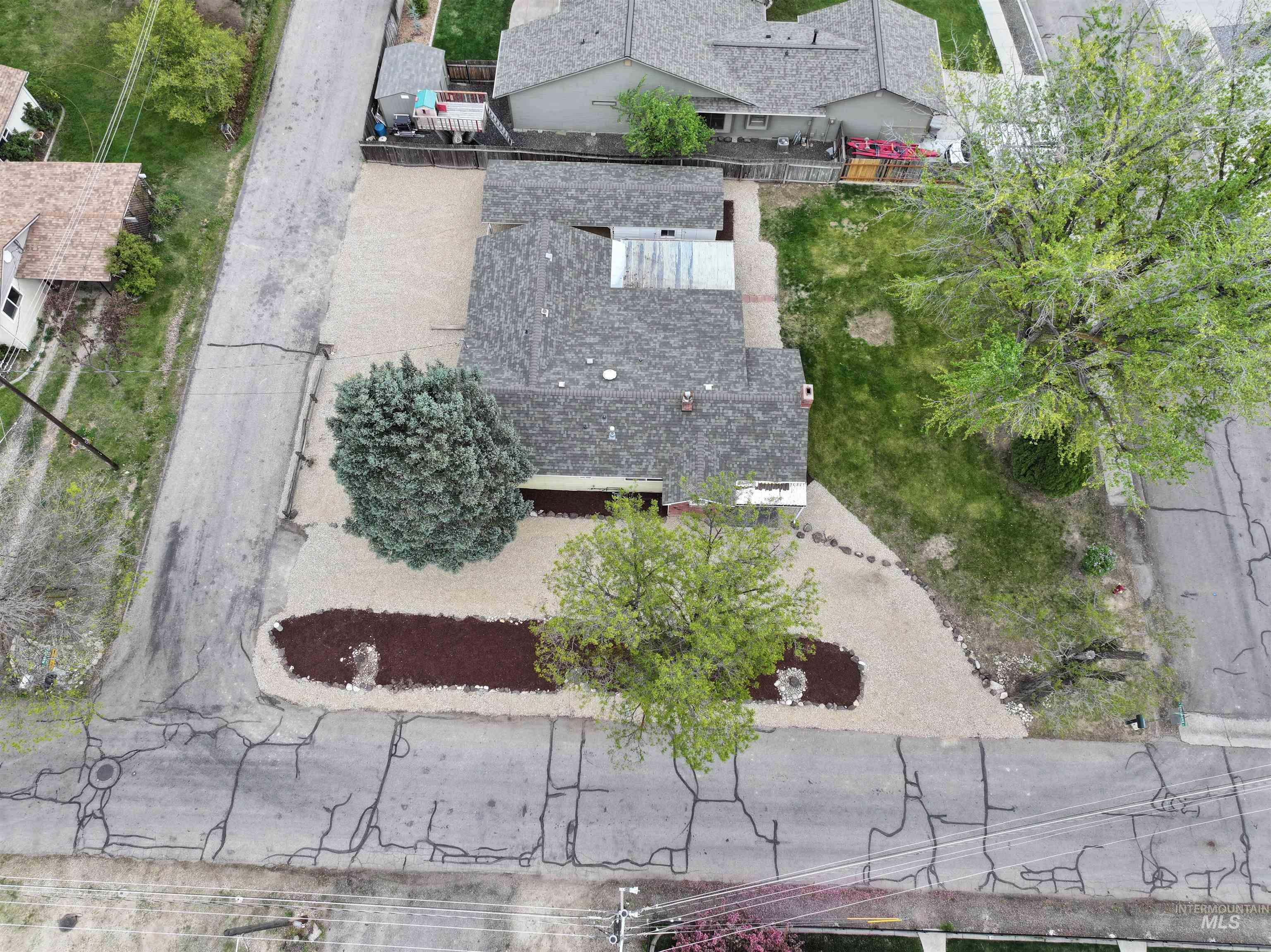 View from above of property