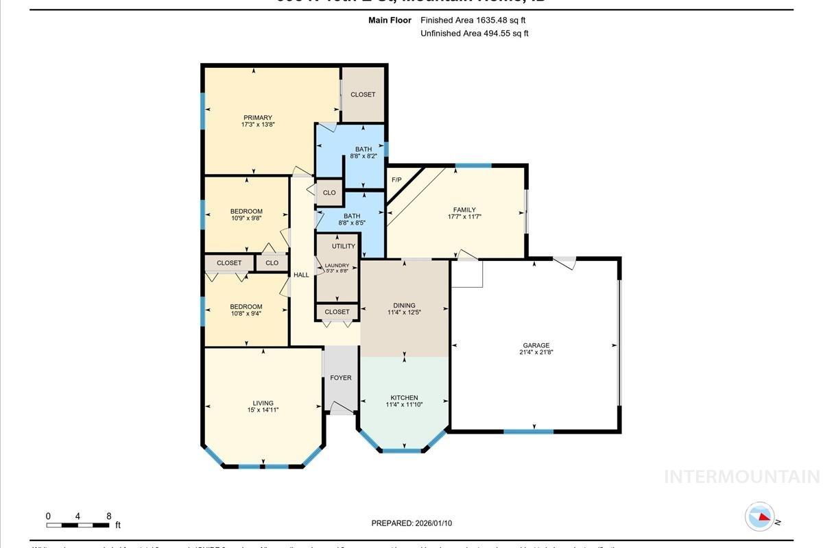 995 N 13th E., Mountain Home, Idaho 83647, 3 Bedrooms, 2 Bathrooms, Residential For Sale, Price $340,000,MLS 98971423