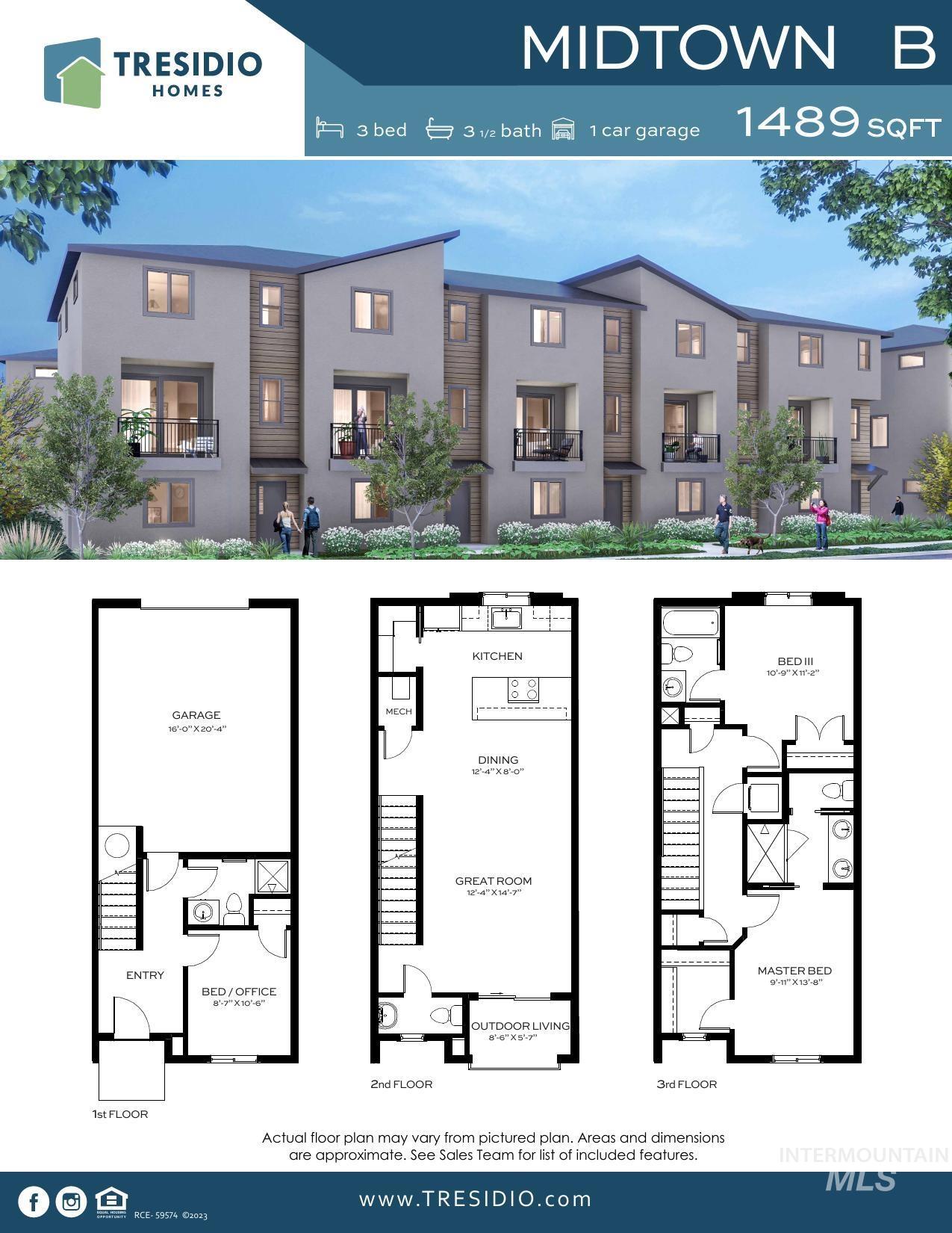 1705 S Federal Way, Boise, Idaho 83705, 3 Bedrooms, 3.5 Bathrooms, Residential For Sale, Price $534,880, 98972274