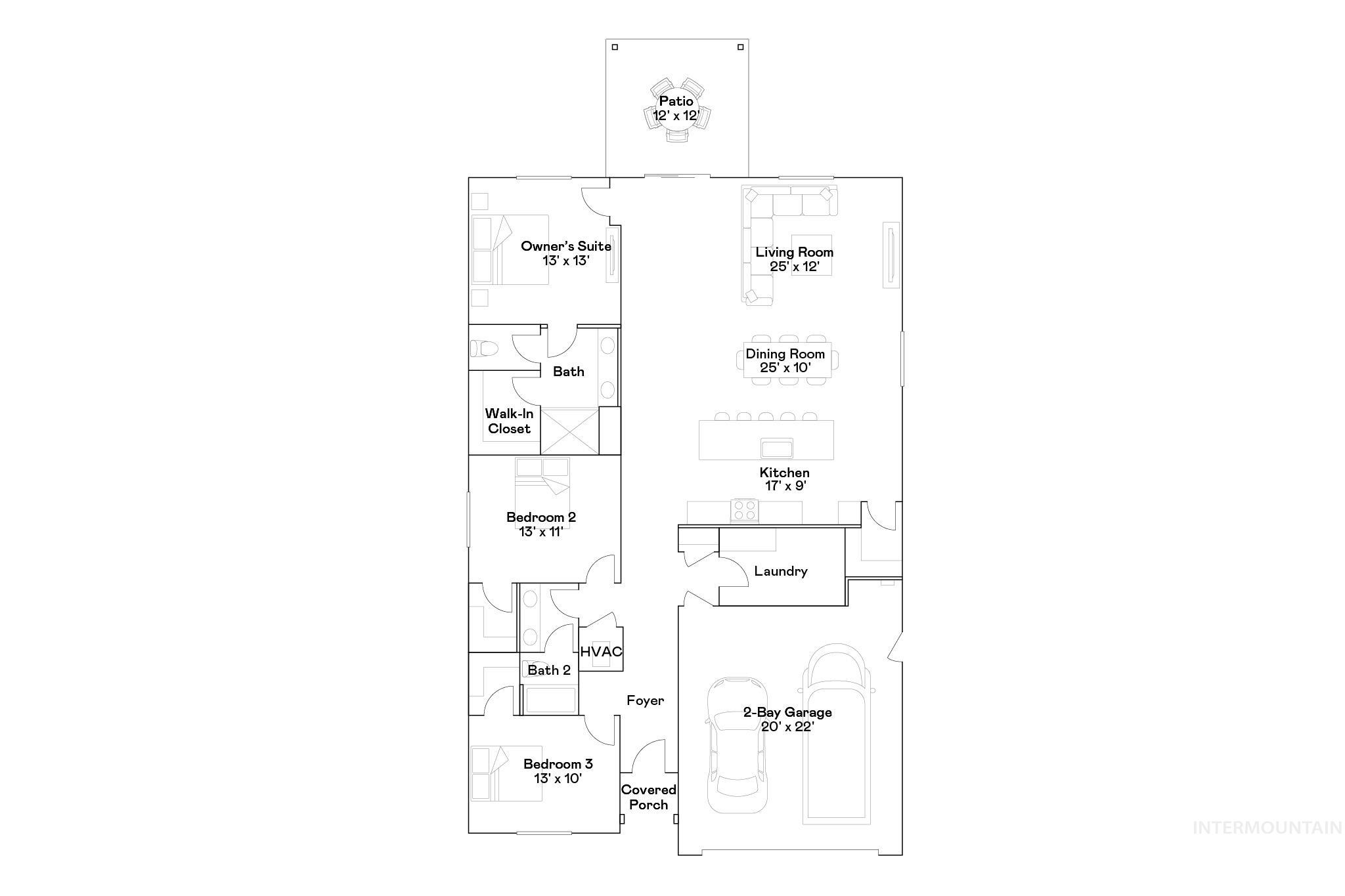 8889 W Inspirado St, Meridian, Idaho 83646, 3 Bedrooms, 2 Bathrooms, Residential For Sale, Price $508,900,MLS 98972551
