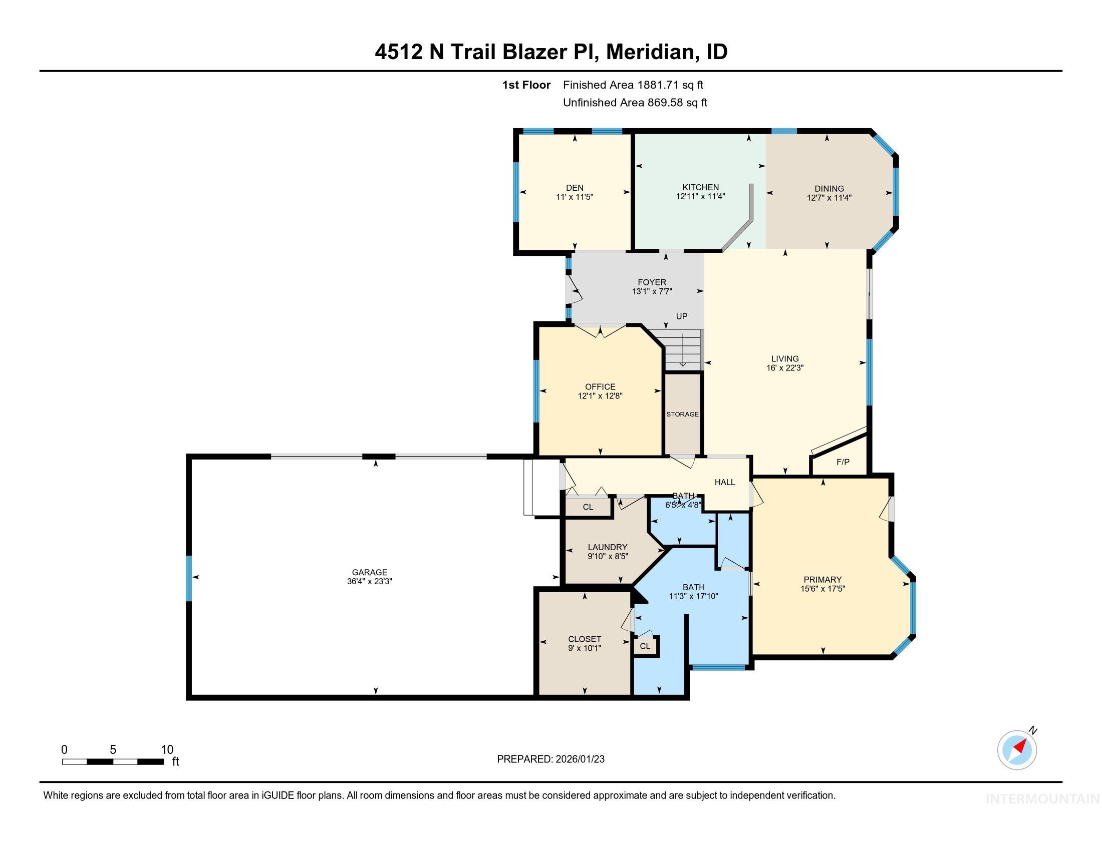 4512 N Trail Blazer Pl, Meridian, Idaho 83646, 4 Bedrooms, 2.5 Bathrooms, Residential For Sale, Price $774,900,MLS 98972592