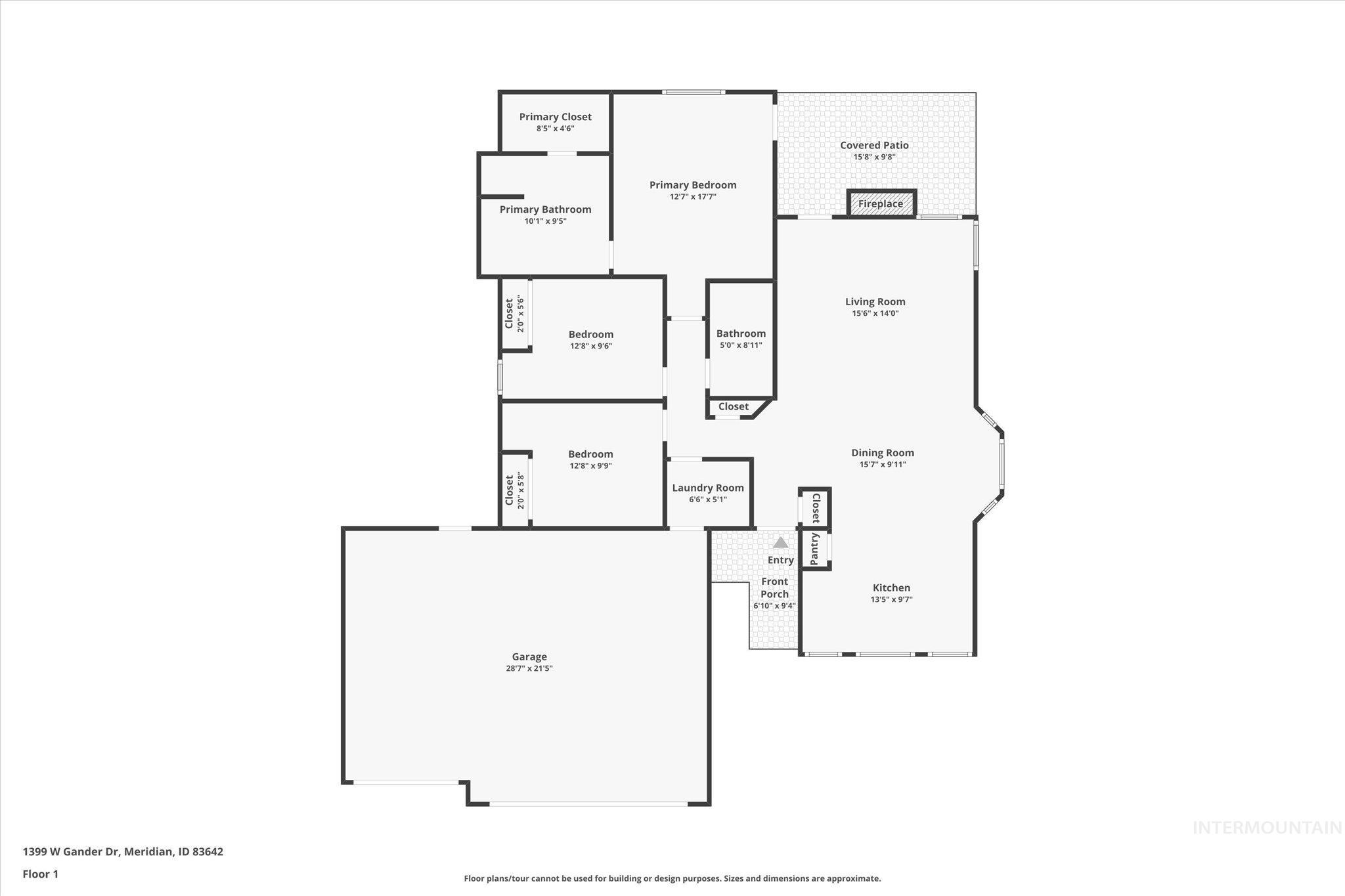 1399 W Gander Dr, Meridian, Idaho 83642, 3 Bedrooms, 2 Bathrooms, Residential For Sale, Price $399,900,MLS 98973062