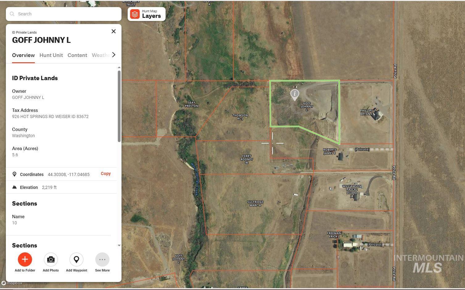 TBD Indian Hot Springs, Weiser, Idaho 83672, Land For Sale, Price $295,000,MLS 98973232