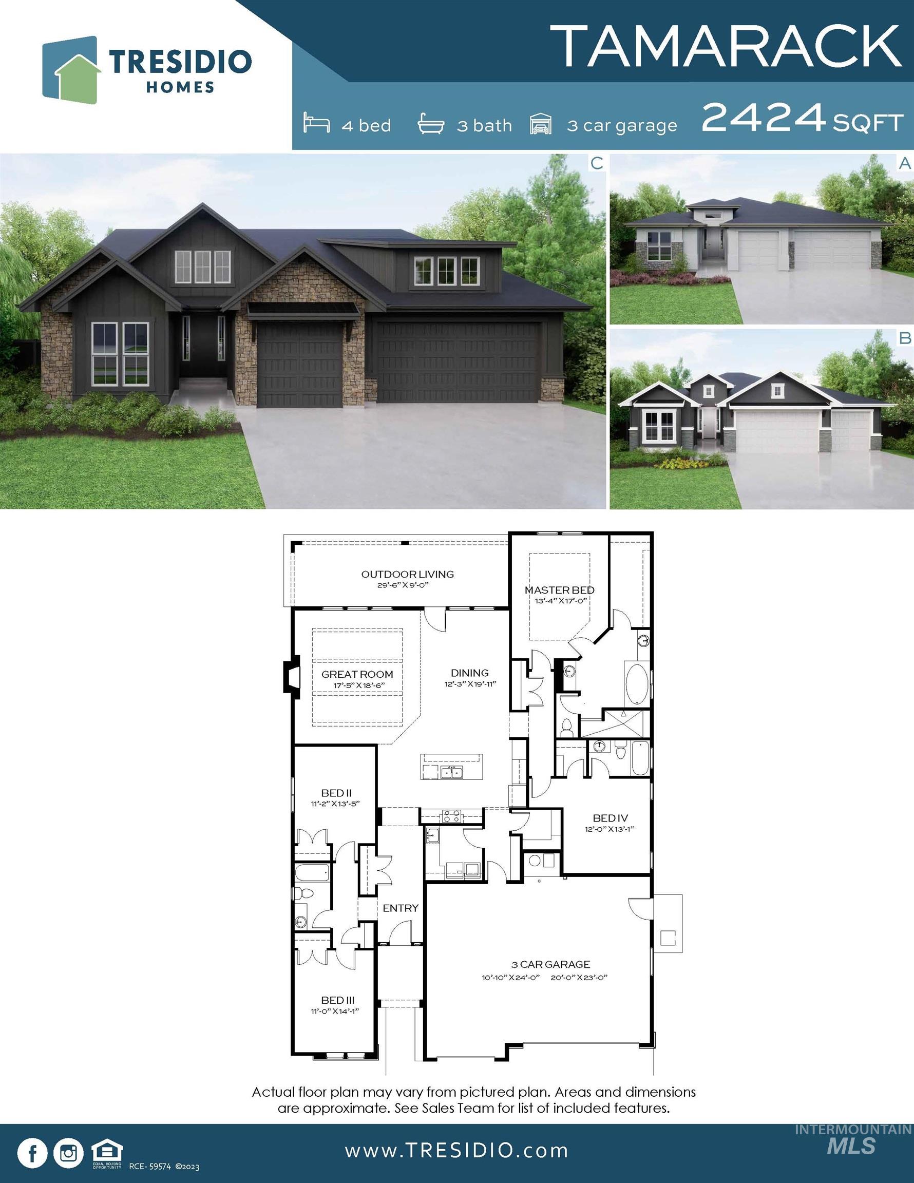 7353 Powell Pl., Eagle, Idaho 83629-0000, 4 Bedrooms, 3 Bathrooms, Residential For Sale, Price $824,880, 98973357