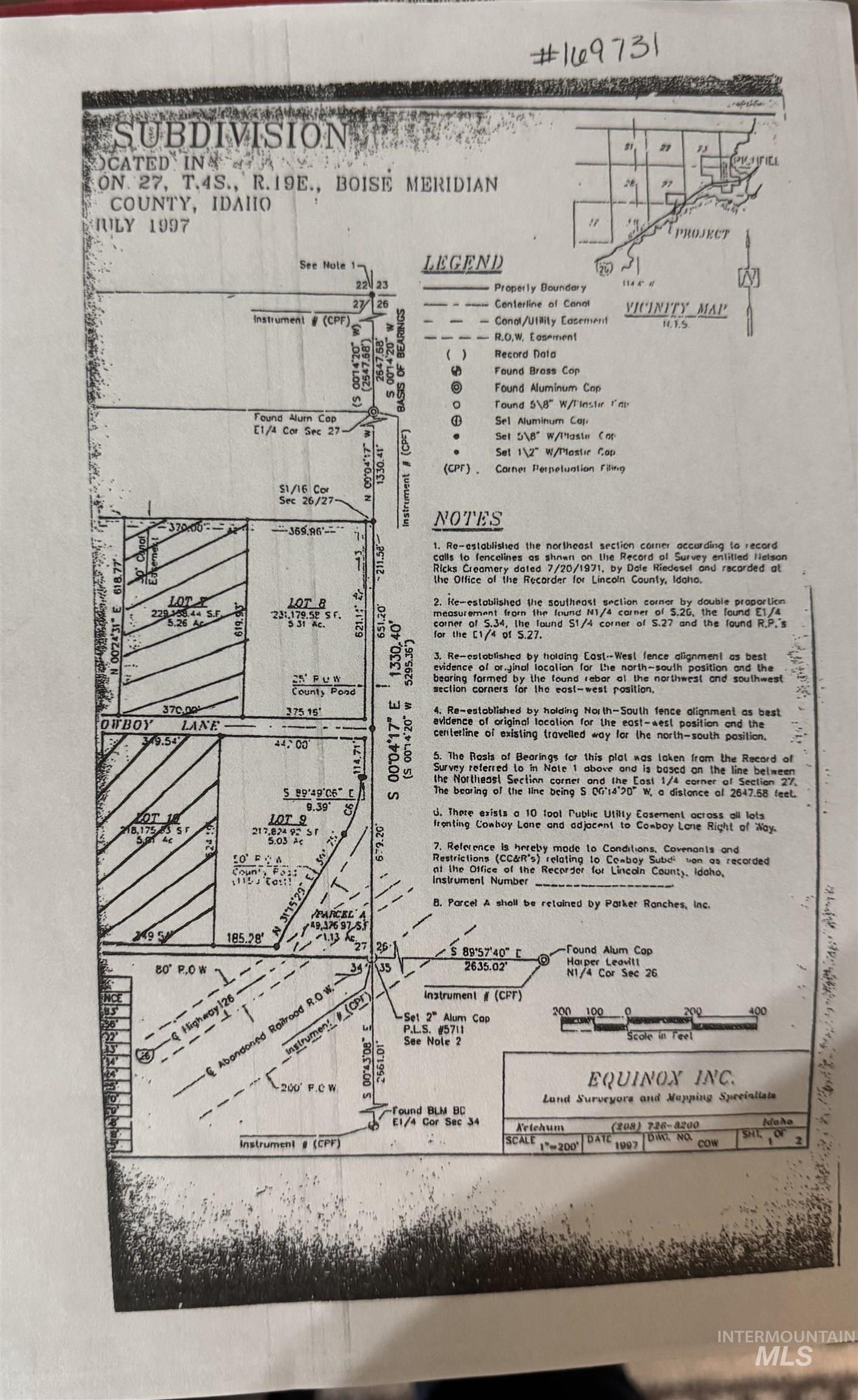 TBD Cowboy Subdivision Lot 2-7 &10, Richfield, Idaho 83349, Land For Sale, Price $289,000,MLS 98973418