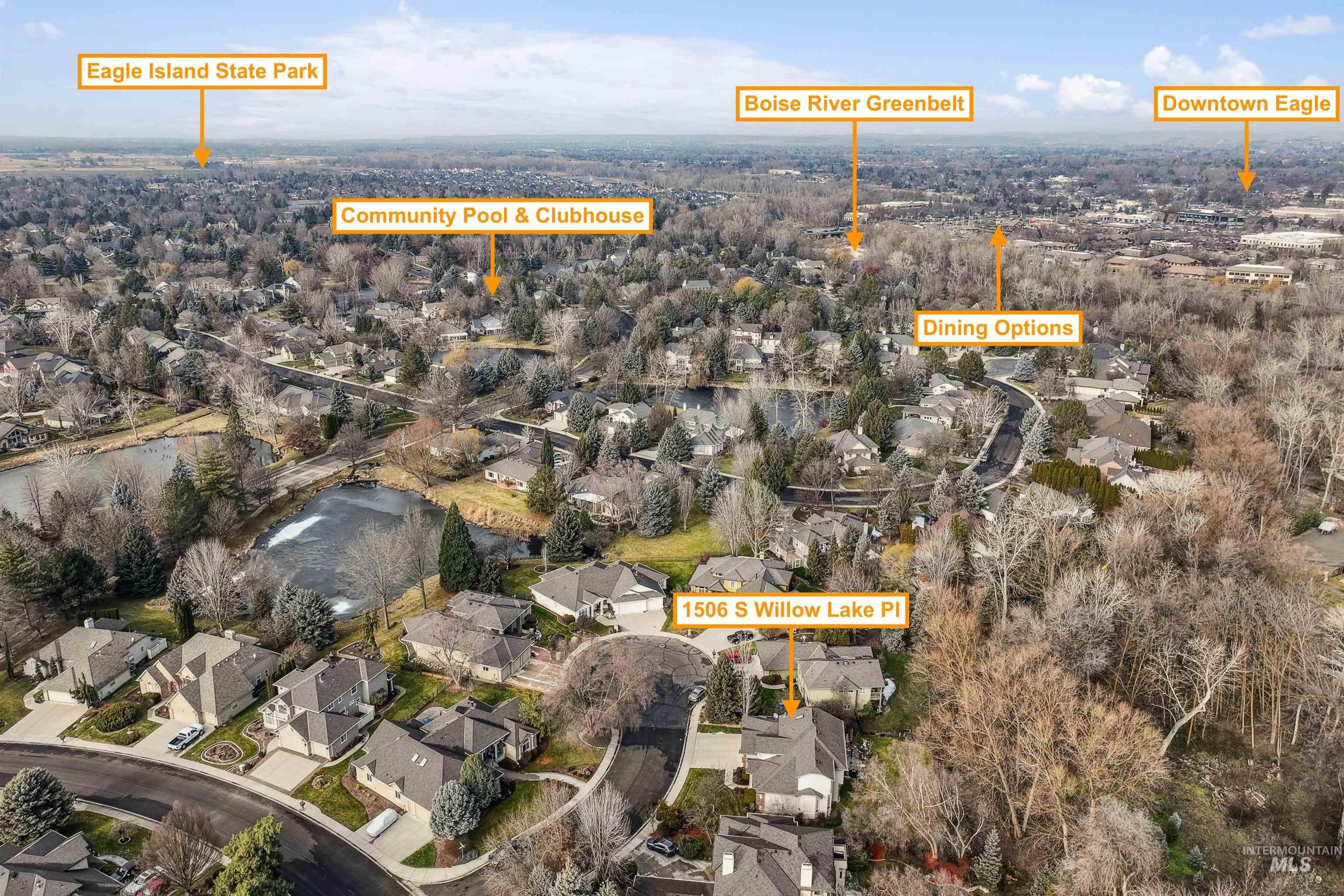 1506 S Willow Lake Place, Eagle, Idaho 83616, 5 Bedrooms, 3 Bathrooms, Residential For Sale, Price $852,500,MLS 98973465