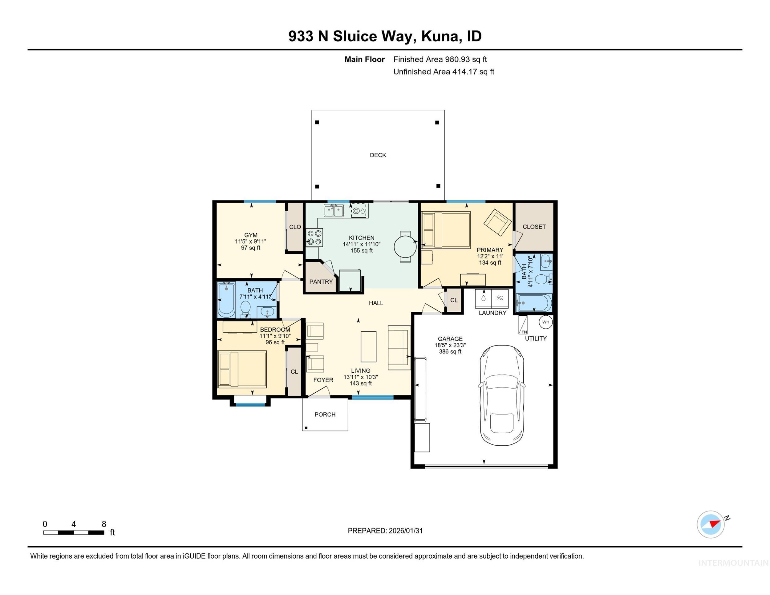 933 N Sluice Way, Kuna, Idaho 83634, 3 Bedrooms, 2 Bathrooms, Residential For Sale, Price $339,900,MLS 98973523