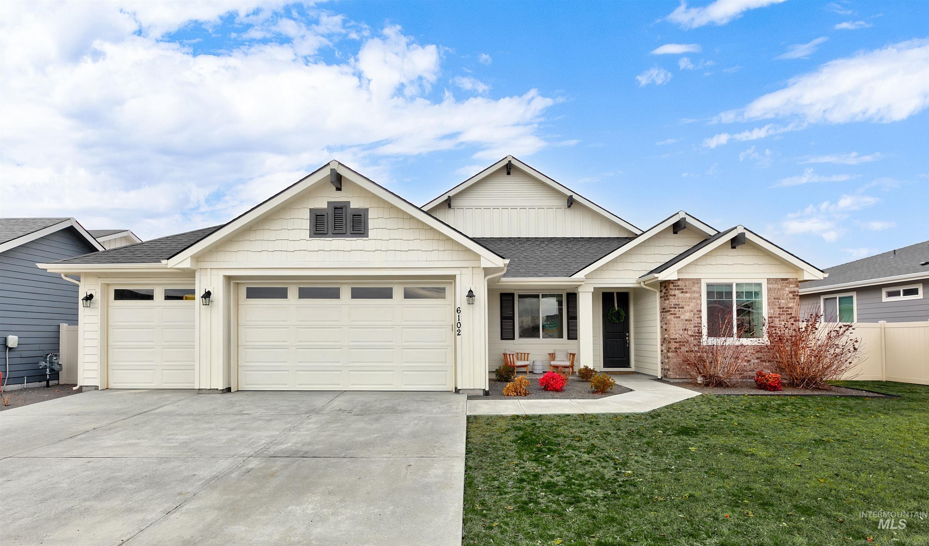 6102 W Doublerock Drive, Meridian, Idaho 83646, 4 Bedrooms, 2 Bathrooms, Residential For Sale, Price $530,000, 98973637