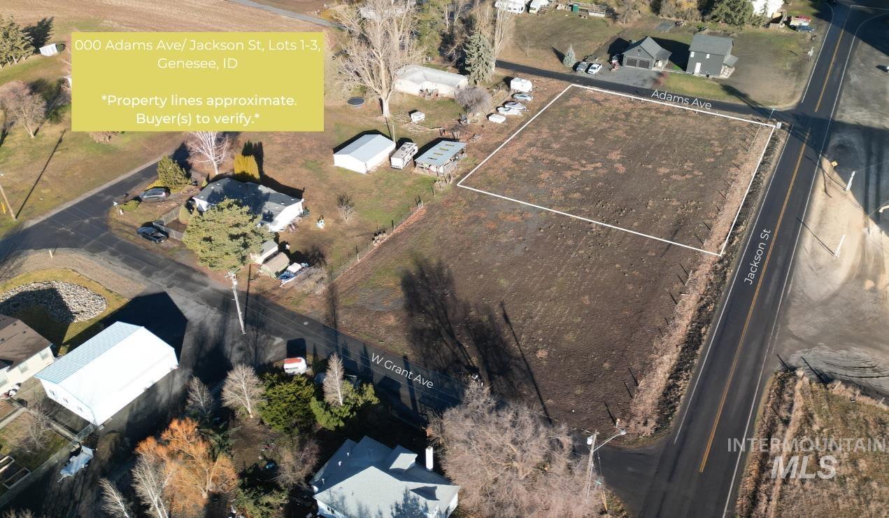 000 Adams St/Jackson St Lots 1-3, Genesee, Idaho 83832, Land For Sale, Price $92,000,MLS 98973661