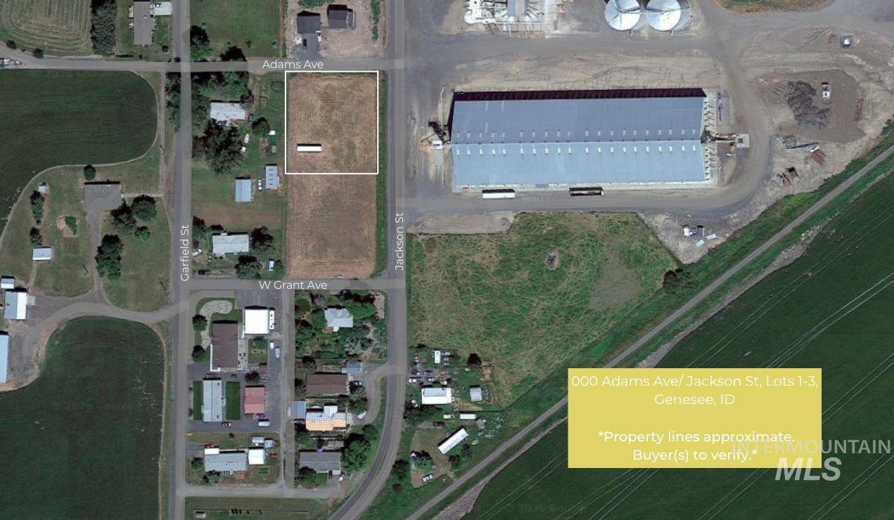 000 Adams St/Jackson St Lots 1-3, Genesee, Idaho 83832, Land For Sale, Price $92,000,MLS 98973661