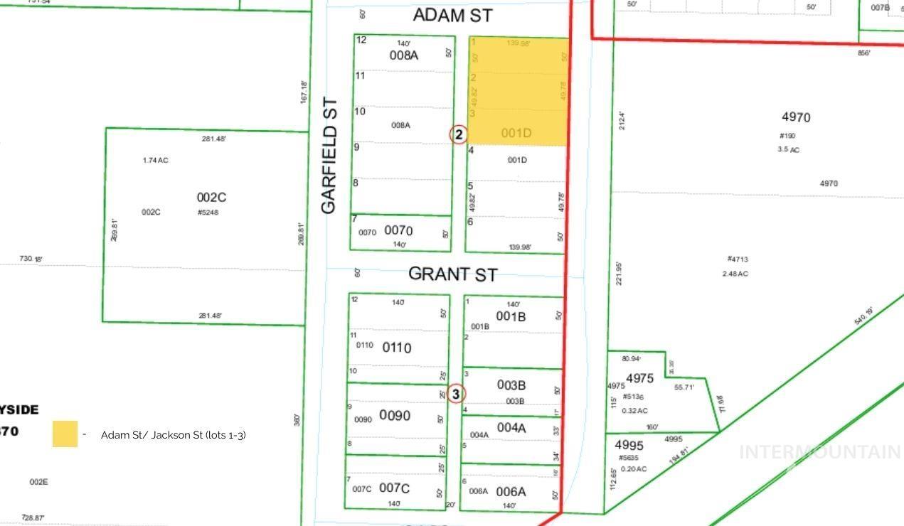 000 Adams St/Jackson St Lots 1-3, Genesee, Idaho 83832, Land For Sale, Price $92,000,MLS 98973661