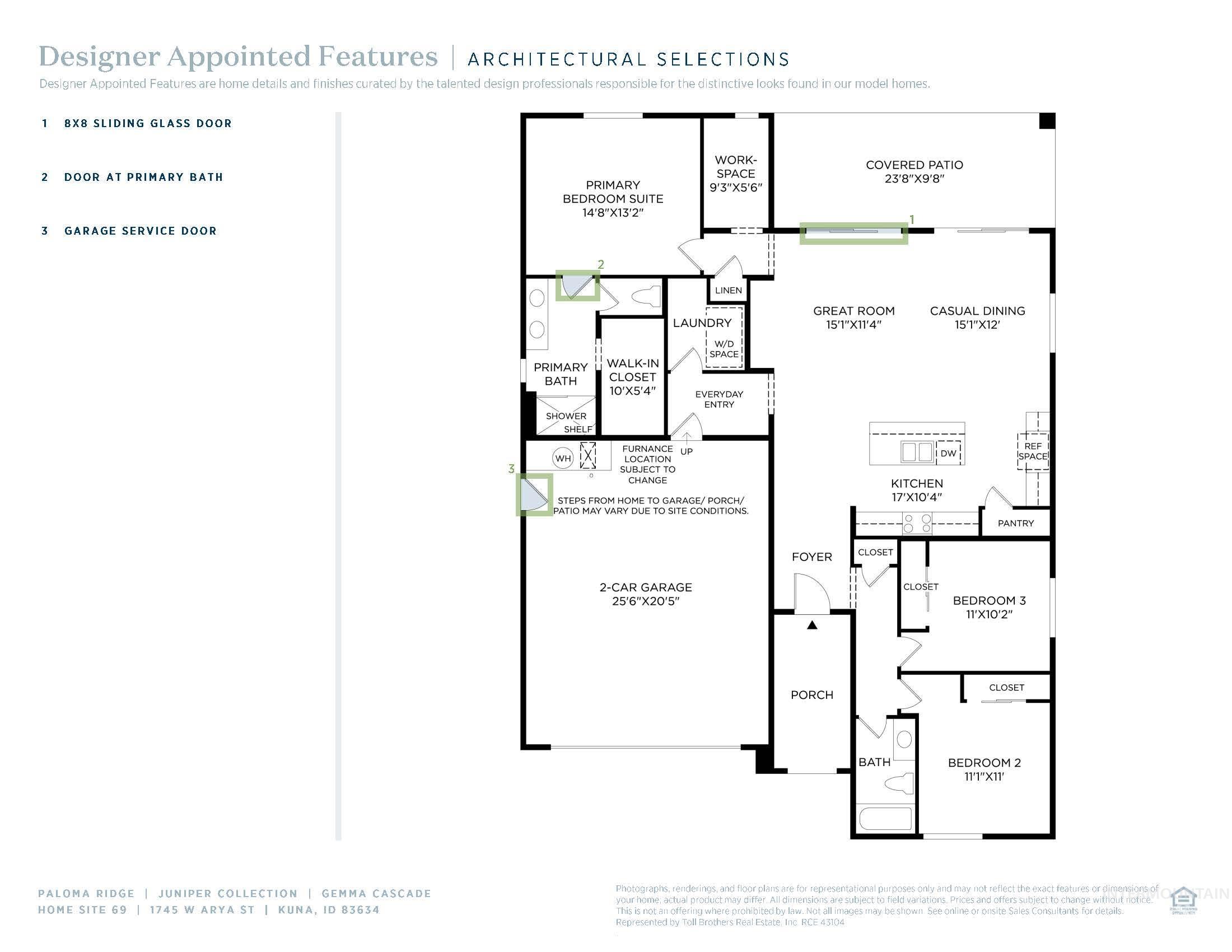 1745 W Arya St, Kuna, Idaho 83634, 3 Bedrooms, 2 Bathrooms, Residential For Sale, Price $479,000, 98974145