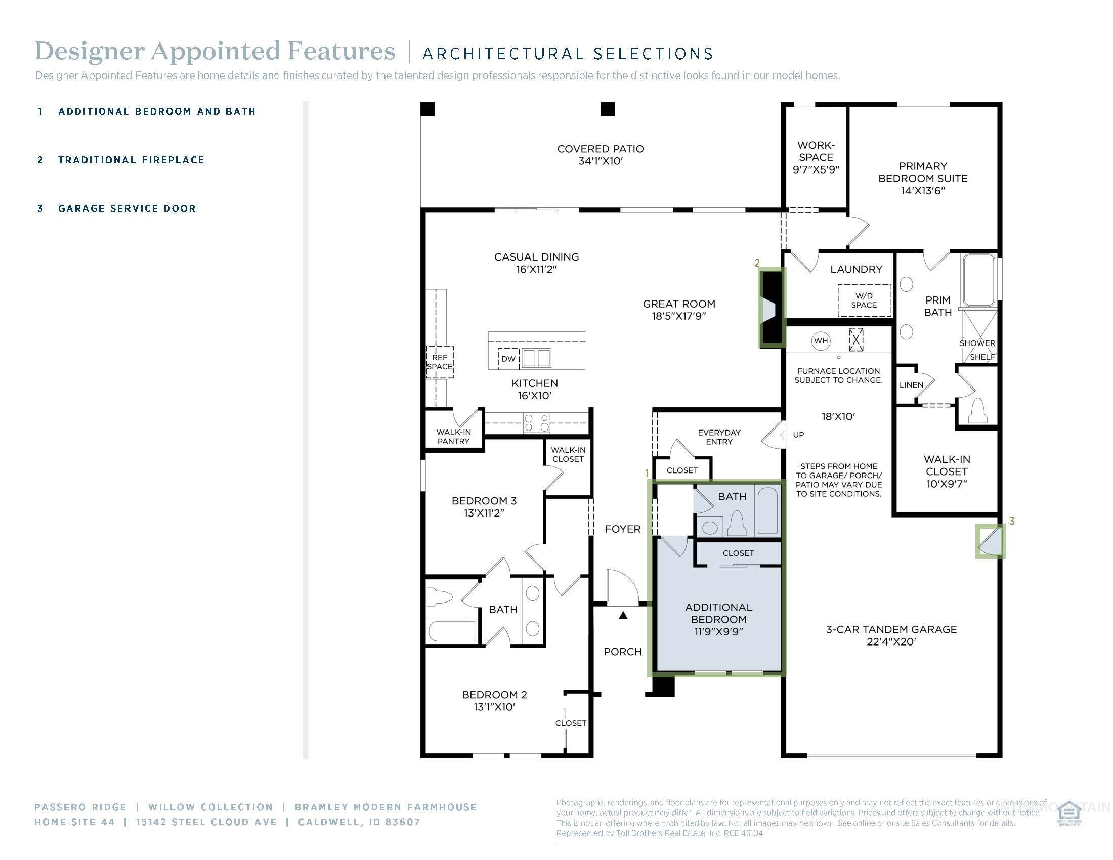 15142 Steel Cloud Ave, Caldwell, Idaho 83607, 4 Bedrooms, 3 Bathrooms, Residential For Sale, Price $574,000, 98974157