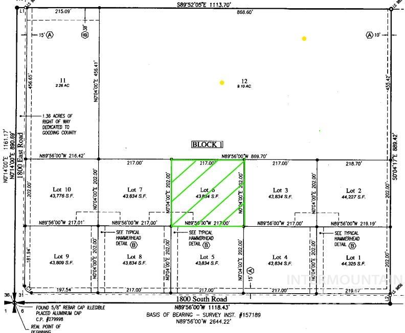1814 E 1800 S, Gooding, Idaho 83330, Land For Sale, Price $75,900,MLS 98974557