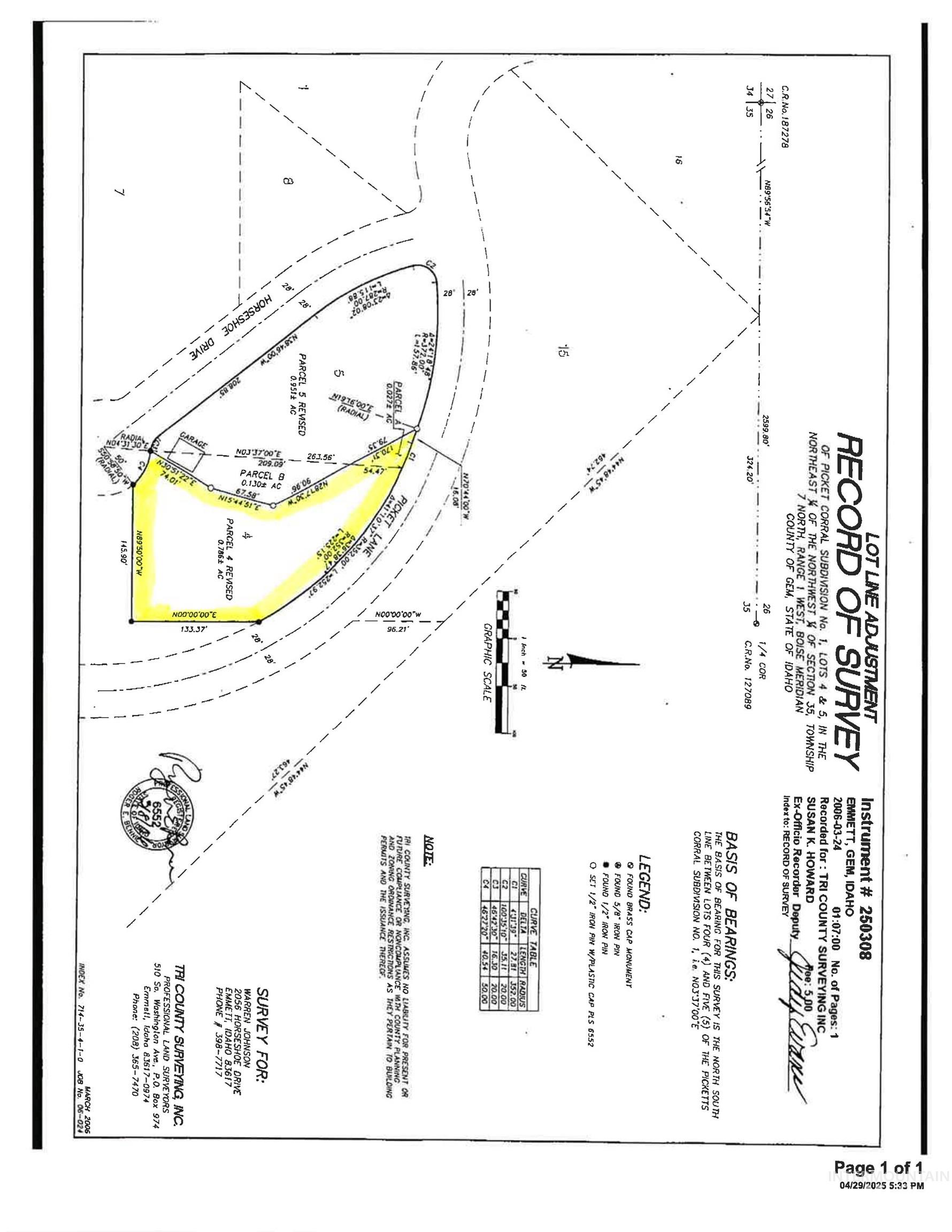 2044 Horseshoe Dr., Emmett, Idaho 83617, Land For Sale, Price $172,000,MLS 98974904