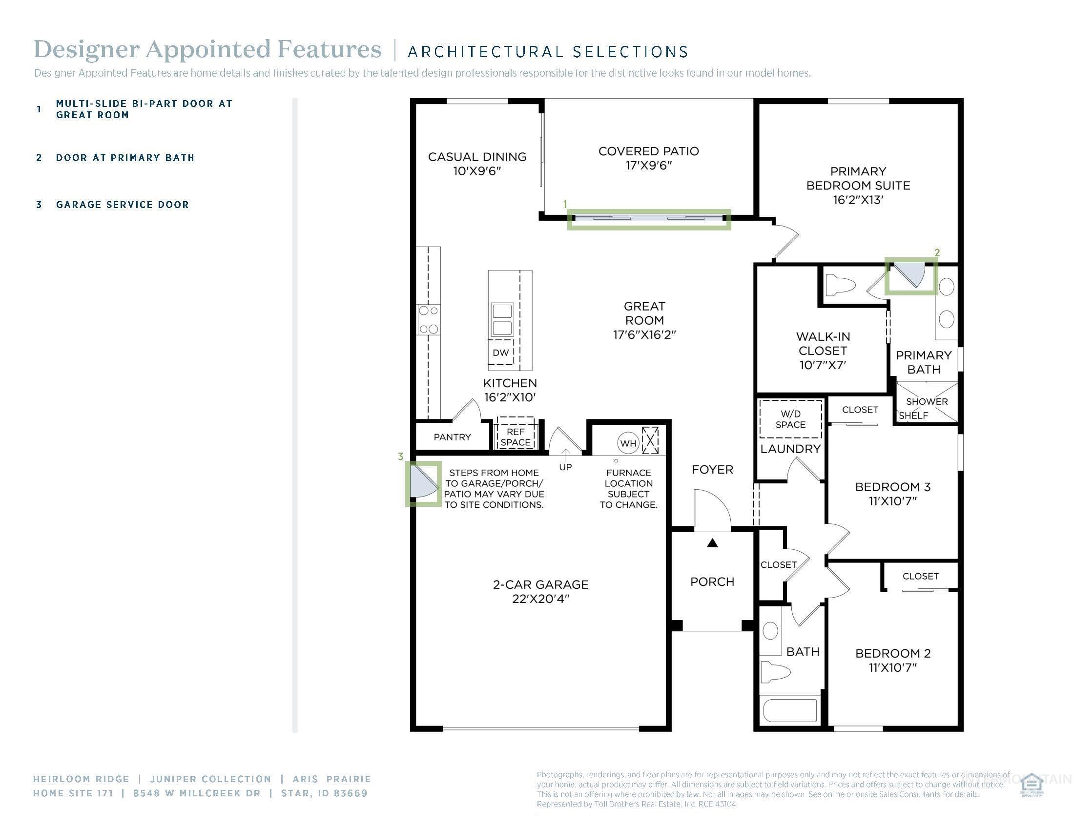 8548 W Millcreek Dr, Star, Idaho 83669, 3 Bedrooms, 2 Bathrooms, Residential For Sale, Price $485,000,MLS 98974930