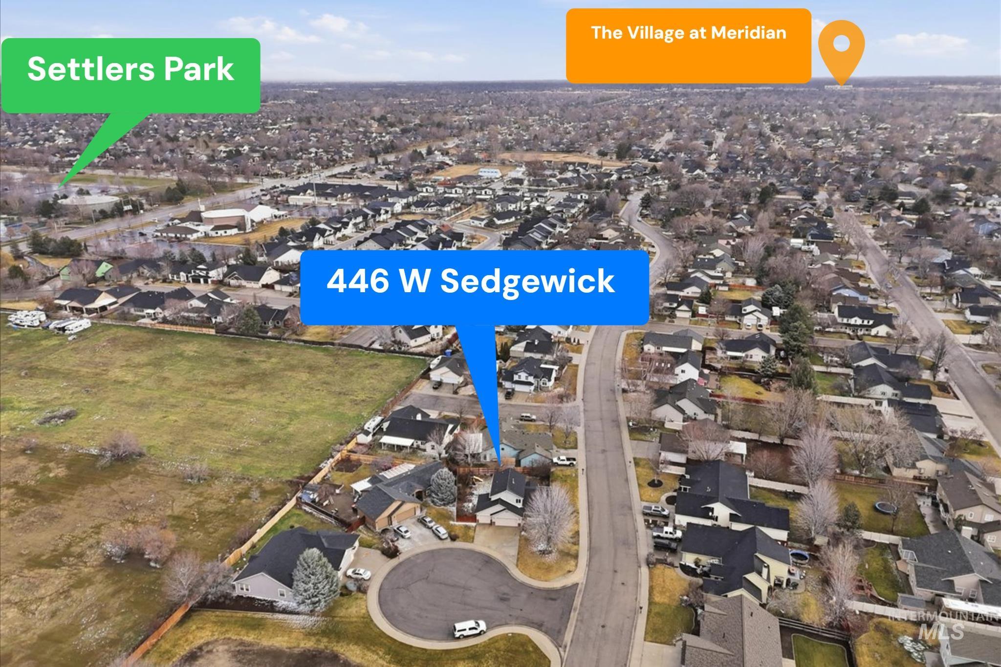 446 W Sedgewick Dr, Meridian, Idaho 83646, 3 Bedrooms, 2.5 Bathrooms, Residential For Sale, Price $440,000,MLS 98975292