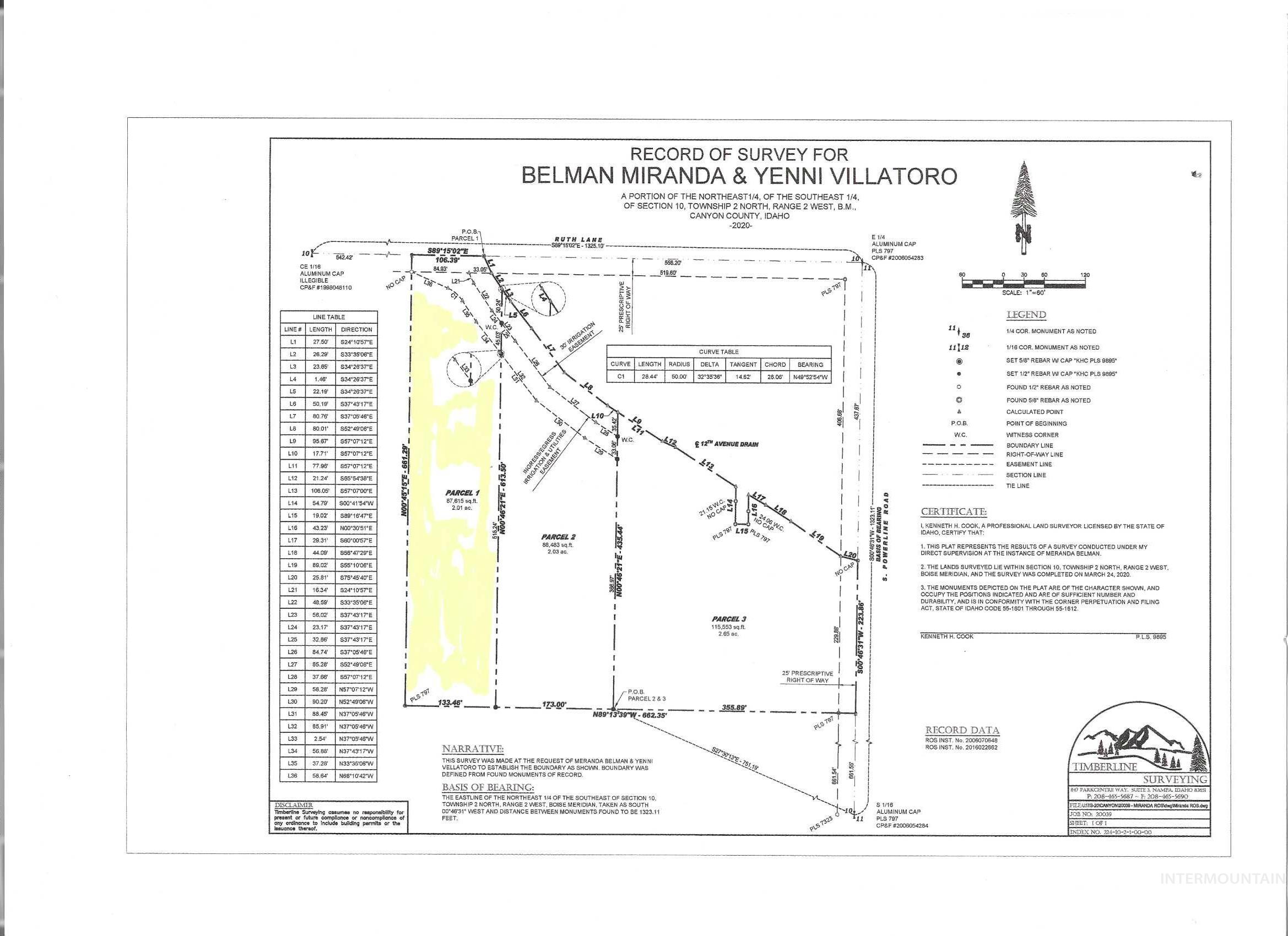 tbd S Kelsie Ln (Parcel 1), Nampa, Idaho 83686, Land For Sale, Price $318,500,MLS 98976332